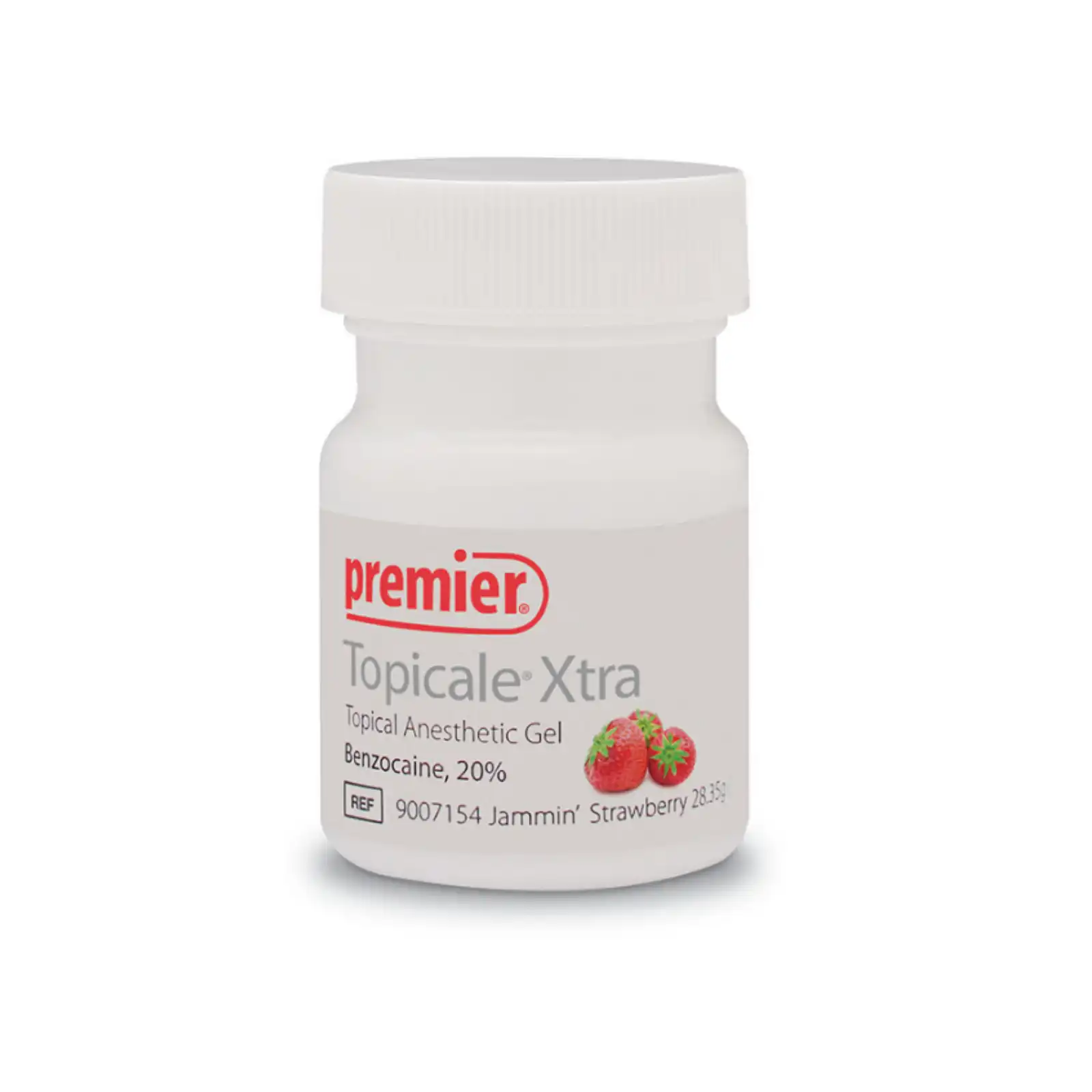 Topicale Xtra Anesthetic Gel, 20% Benzocaine, Jammin' Strawberry, 1 oz Jar, 1/Pk - Topicale Xtra Anesthetic Gel, 1 oz/Jar, Strawberry, 1/Pk - Image 1
