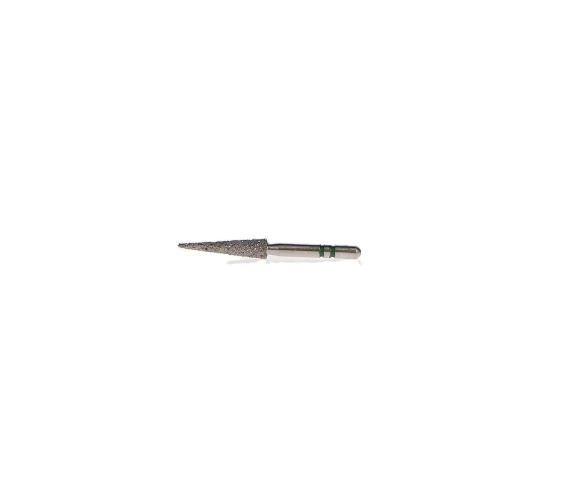 Two Striper Diamond Bur, FG, Cone, 209.10, Coarse, Green, 2.3 mm Major/0.5 mm Minor Diameter, 10 mm Length, 5/Pk, 2015037 thumbnail 4