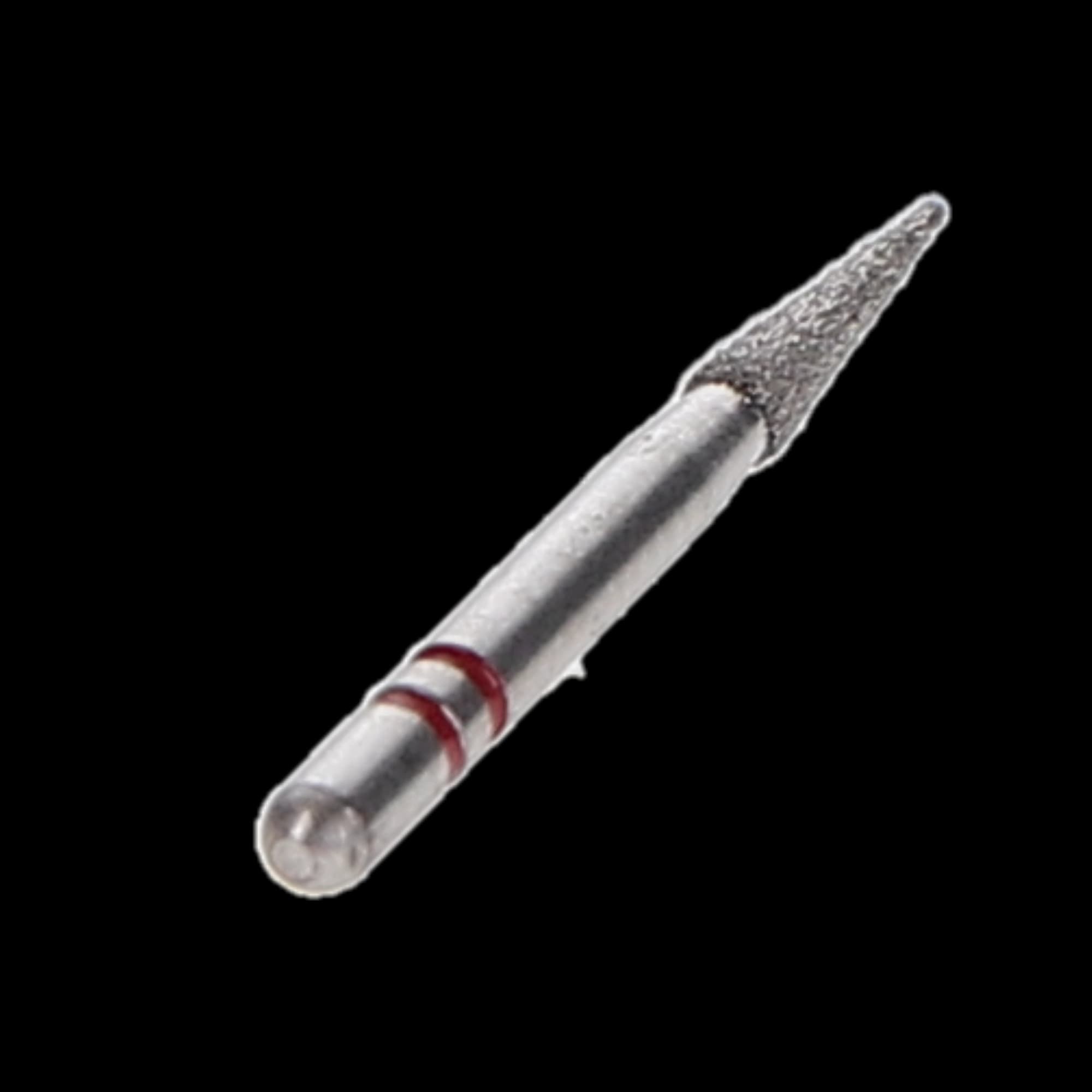 Two Striper Diamond Bur, FG, Cone, #209.6, Fine, Red, 1.6 mm Major/0.4 mm Minor Diameter, 6.0 mm Length, 5/Pk, 2015045 thumbnail 3