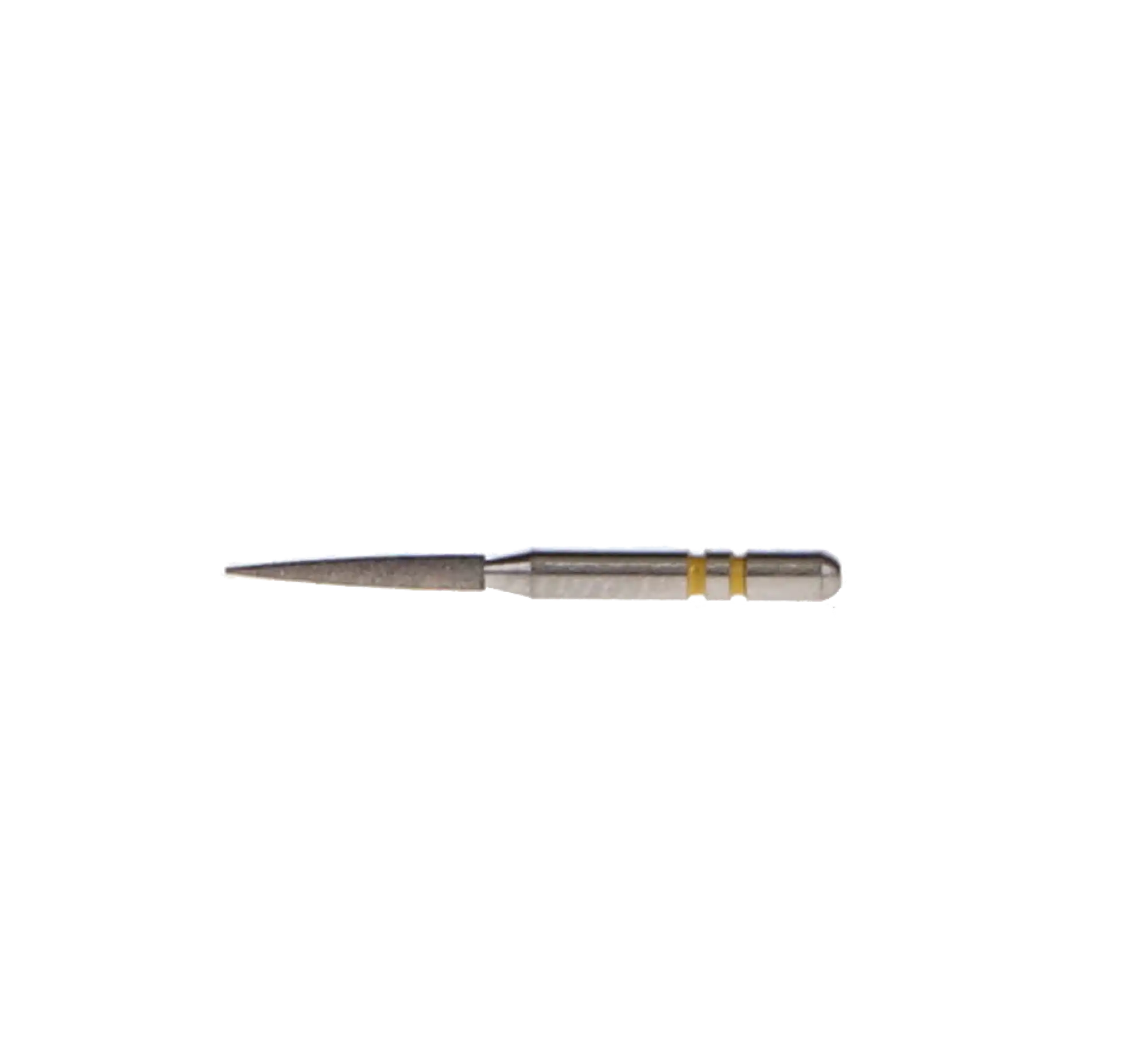 Premier Two Striper Diamond Bur FG #260.8VF, Flame, Very Fine, Yellow, 1.4mm Major/0.4mm Minor Diameter, 8mm Length, 5/Pk, 2015183 thumbnail 6
