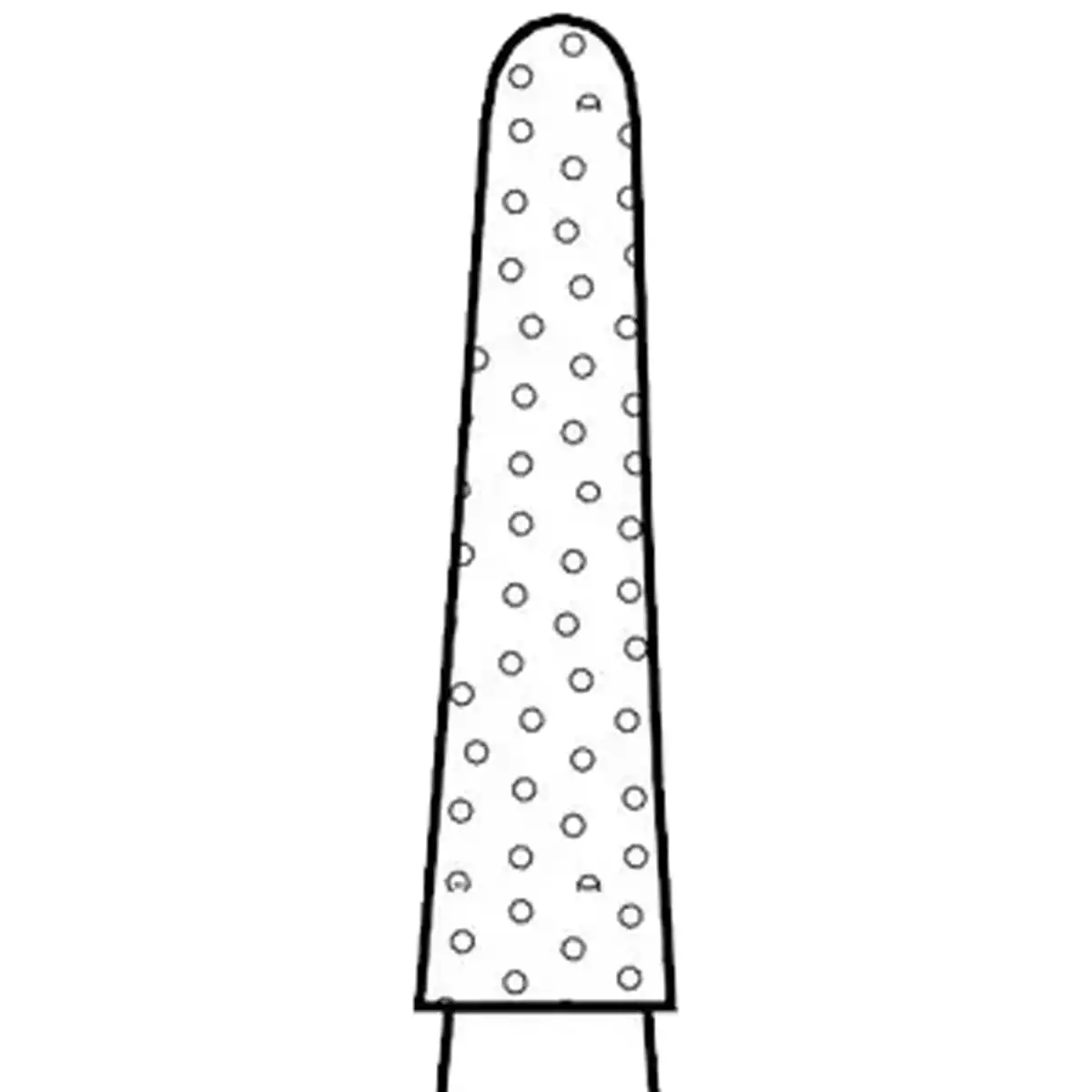 Two Striper Diamond Bur, FG, Round-End Taper, 767.7, Fine, Red, 1.8 mm Major/1.1 mm Minor, 7.0 mm Length, 5/Pk, 2015483 thumbnail 2