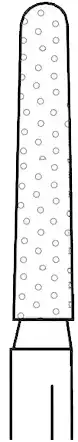 Two Striper ShortCut Diamond Bur, FGSS, Round-End Taper, #782.8 S, Coarse, Green, 1.5 mm, 5/Pk, 2015928 thumbnail 2