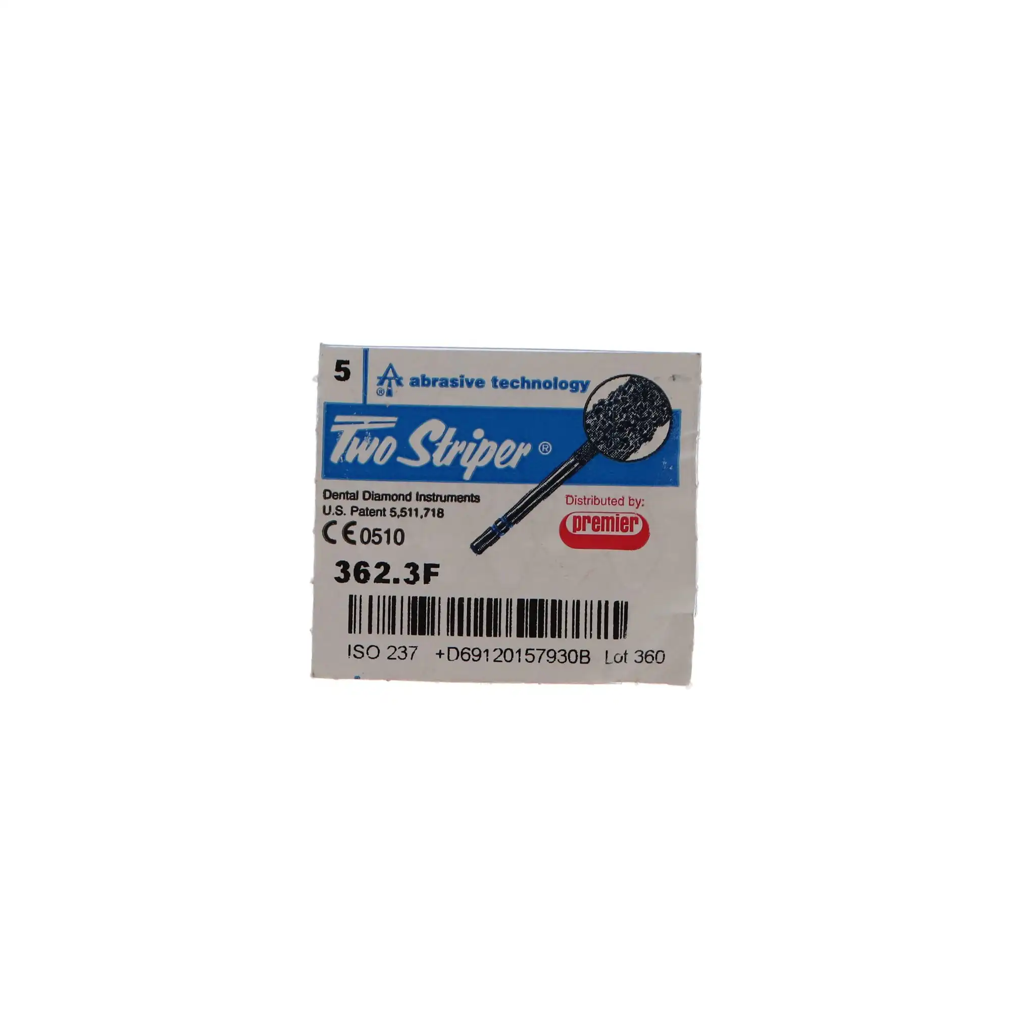 Two Striper Diamond Burs, FG, Pear, 362.3, 1.3 mm, Fine, Red, 5/Pk, 2015793 thumbnail 4