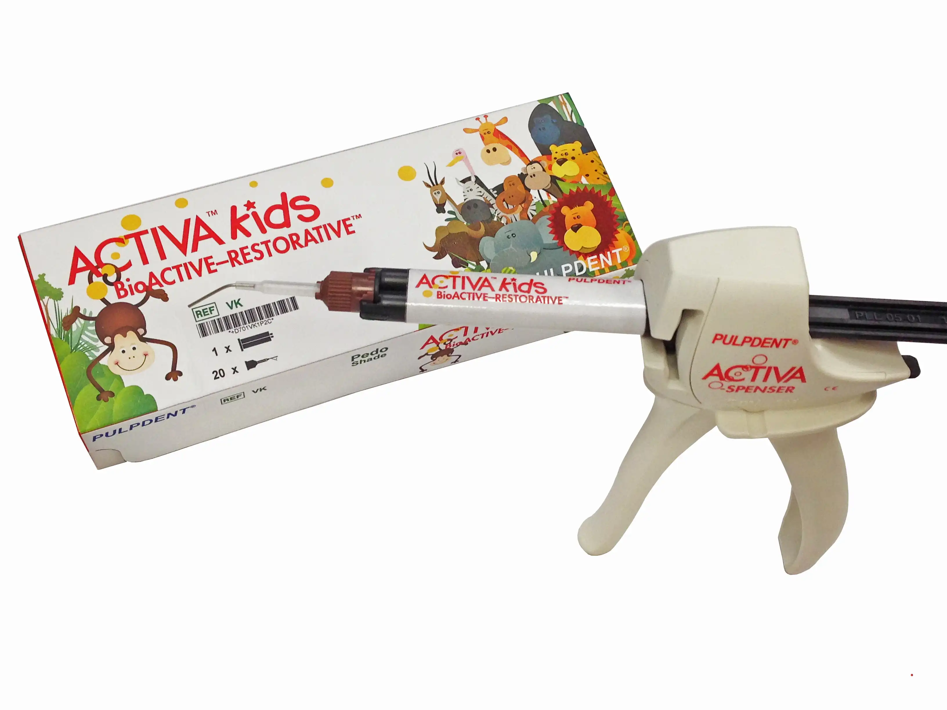 Activa Kids BioACTIVE-Restorative Value Refill, Pedo Shade (Opaque White), 2 x 5mL (8g) Syringes with 40 Automix Tips, VK2P thumbnail 11