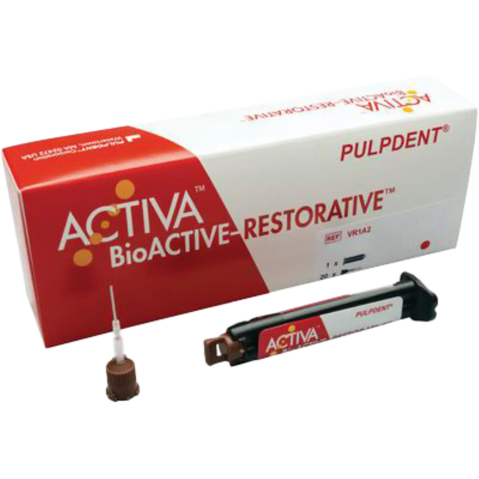Pulpdent Activa BioACTIVE-RESTORATIVE Bioactive Composite, Shade A3.5, 5 mL (8 g) Syringe Refill with 20 Mixing Tips, VR1-A35 thumbnail 11