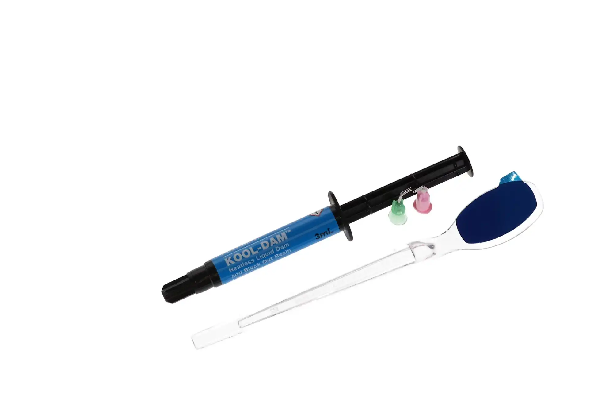 Kool-Dam Light-Cure Heatless Liquid Dam & Block-Out Resin Intro Kit, 2 x 3 mL Syringes + 20 Applicator Tips thumbnail 2