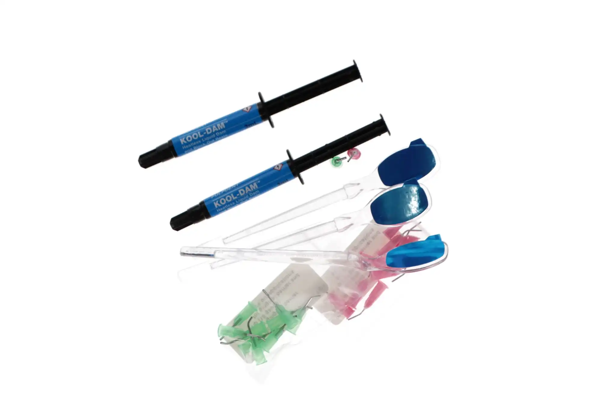 Kool-Dam Light-Cure Heatless Liquid Dam & Block-Out Resin Intro Kit, 2 x 3 mL Syringes + 20 Applicator Tips thumbnail 3