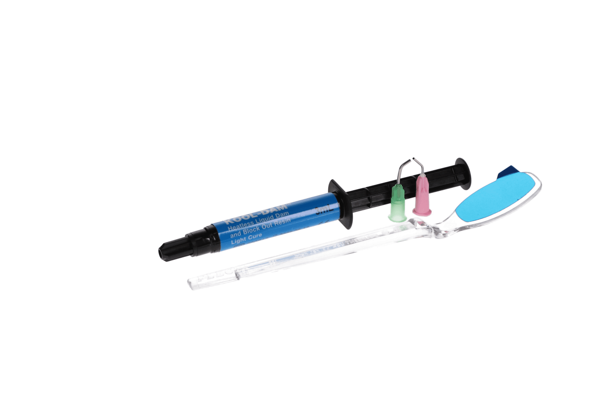 Kool-Dam Light-Cure Heatless Liquid Dam & Block-Out Resin Intro Kit, 2 x 3 mL Syringes + 20 Applicator Tips thumbnail 6