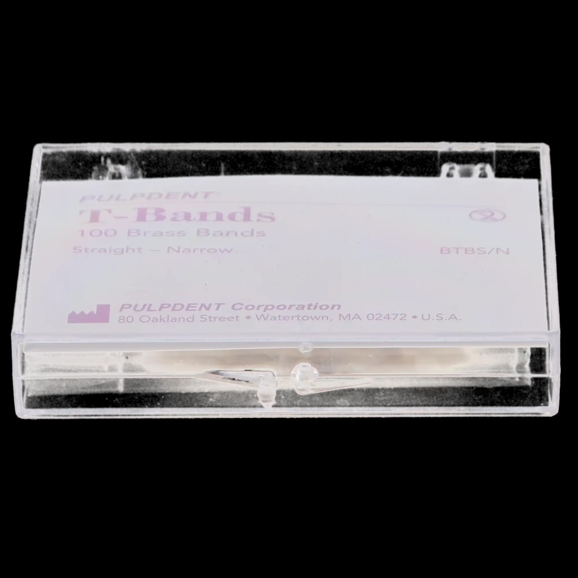Pulpdent T-Bands, Brass, Straight, Narrow (5/32"/4mm), 100/Box, BTBS/N thumbnail 7