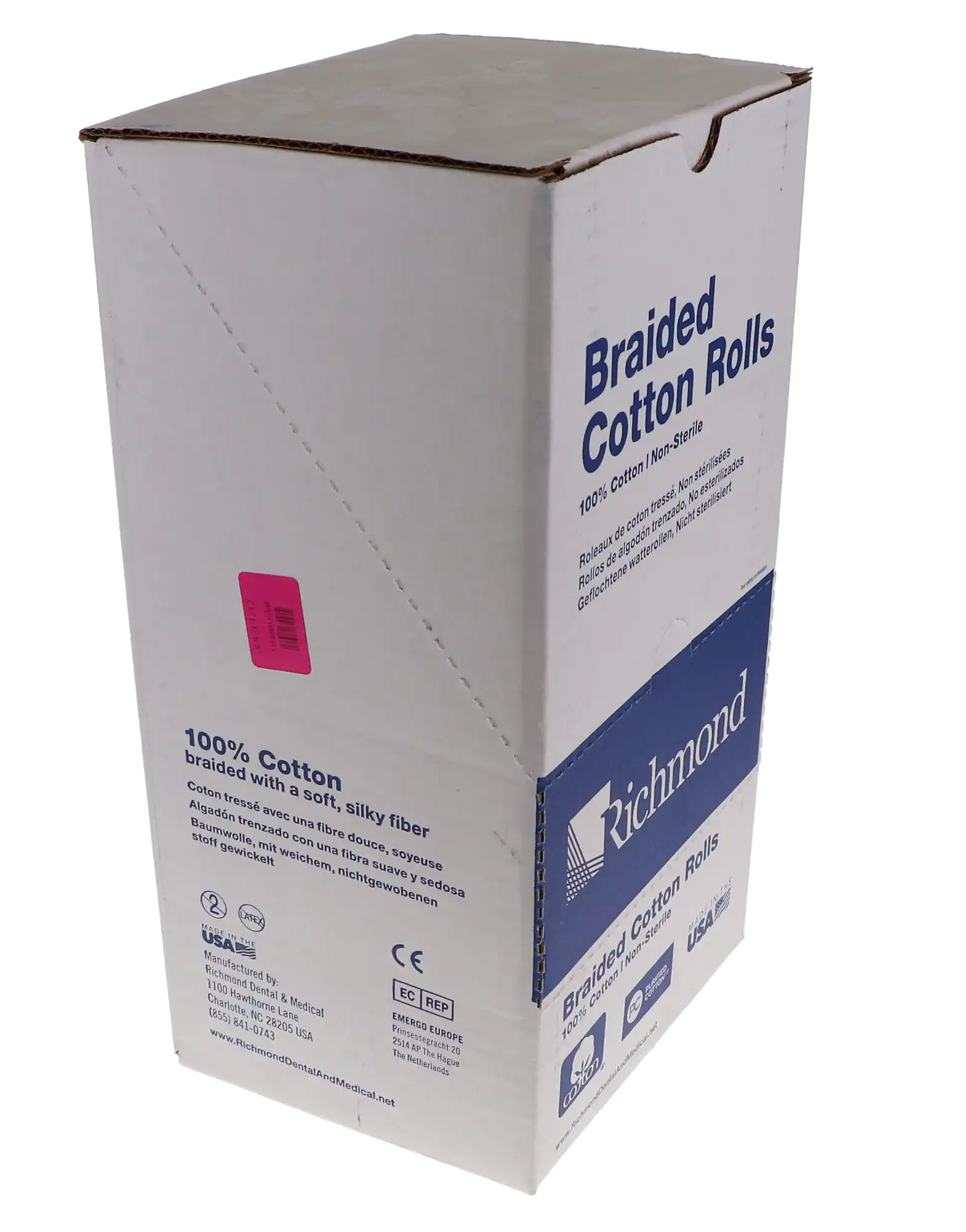 Richmond Braided Cotton Rolls, Non-Sterile, Small, 5/16" x 1 1/2", 2000/Box, 201210 thumbnail 11