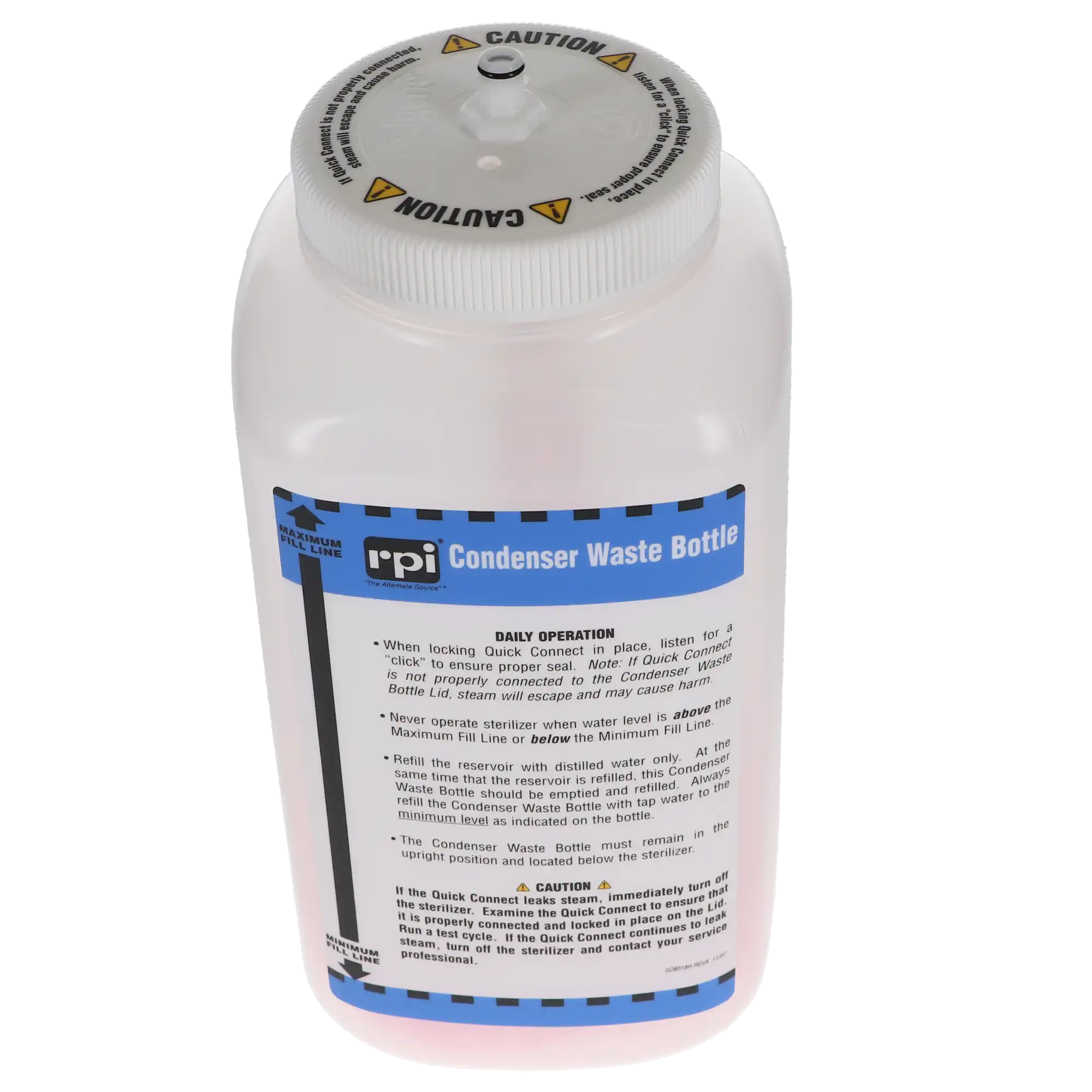 RPI Statim Condenser Waste Bottle Kit, 1 Gallon, SCK016 - Statim Condenser Waste Bottle Kit - Image 1