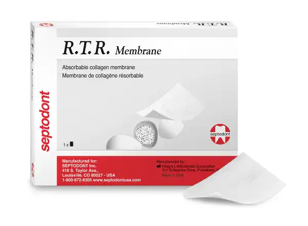 Septodont RTR Membrane 15x20mm Resorbable Collagen Membrane - RTR Membrane 15x20mm - Image 1