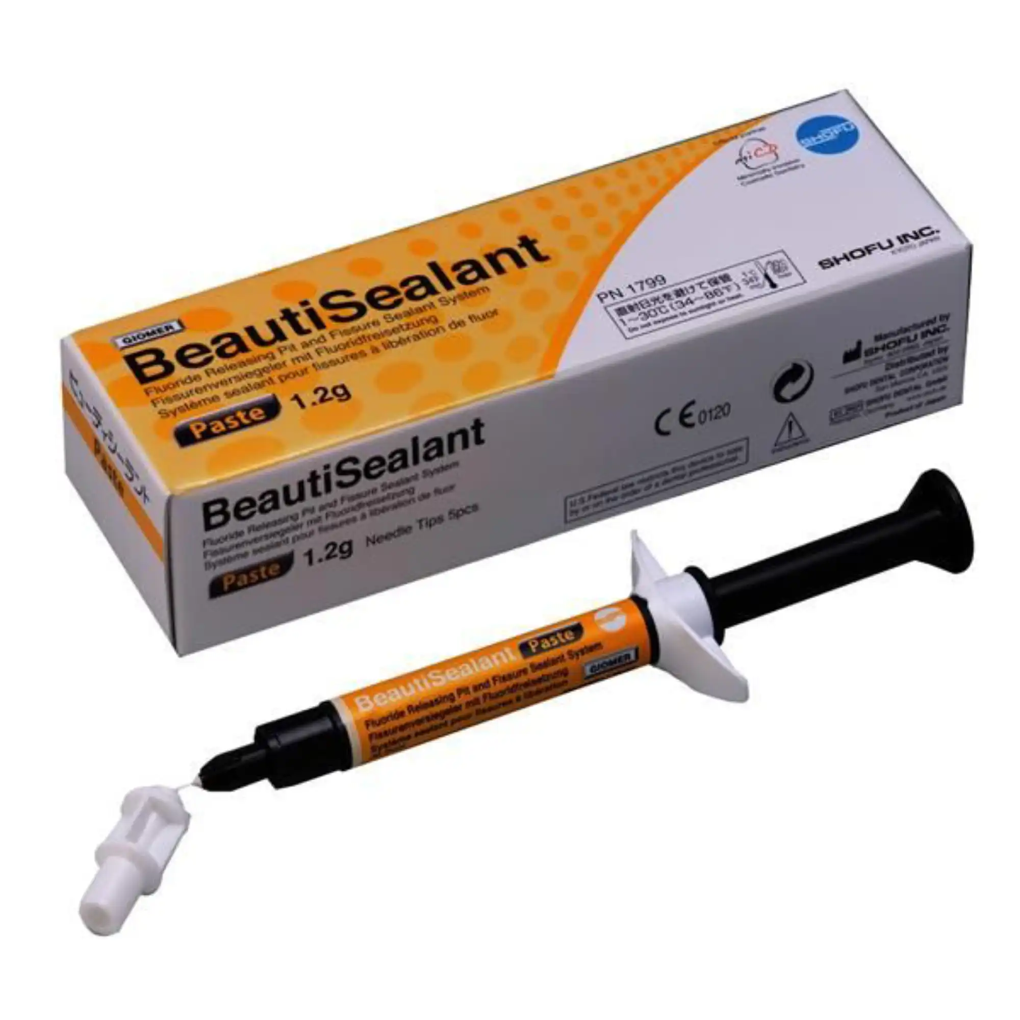 Shofu BeautiSealant Pit & Fissure Sealant Paste, 1.2 g Syringe, Refill, #1799 thumbnail 2