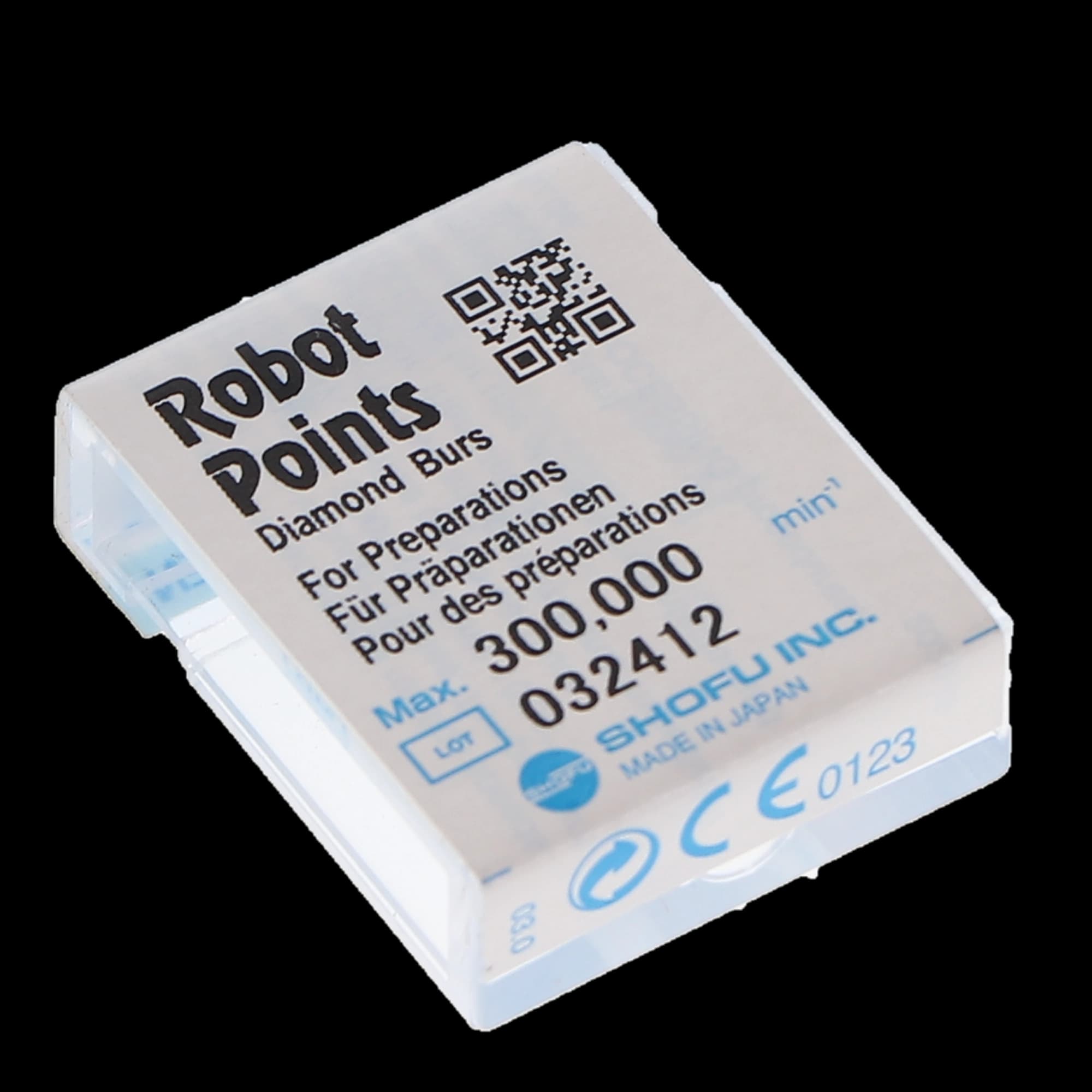Shofu Robot Diamond Point, FG, Tapered Cylinder Round End, ISO 193/016, 1.6 mm, Regular Grit, White, 0834-1 thumbnail 5