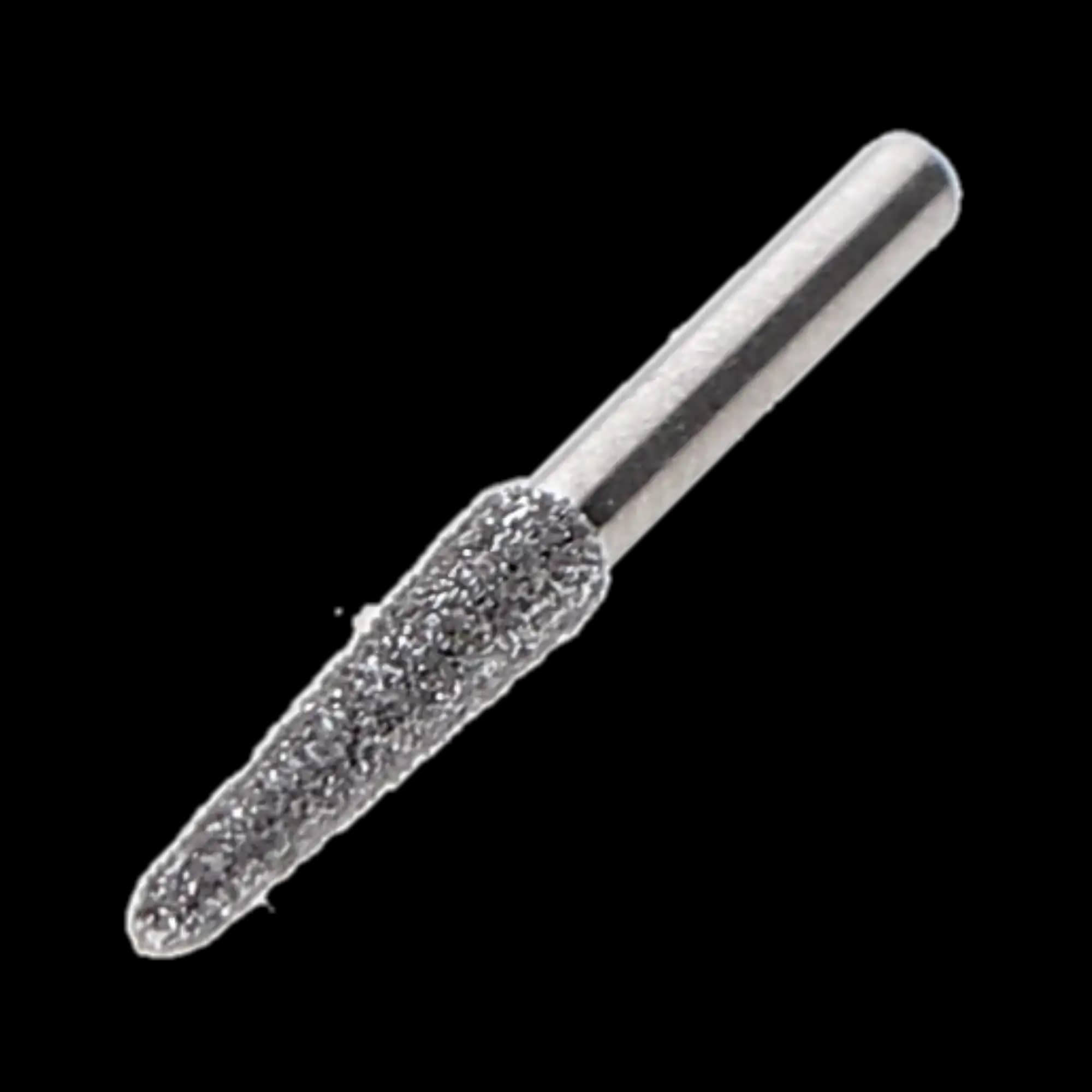Shofu Robot Diamond Point, FG, Long Tapered Cylinder Round End, ISO 223/023, 2.3 mm, Regular Grit, White Ring, 0838-1 - Robot Diamond Points, FG, Long Tapered Cylinder Round End, 223-023, 2.3 mm, Regular, White, 0838-1 - Image 1