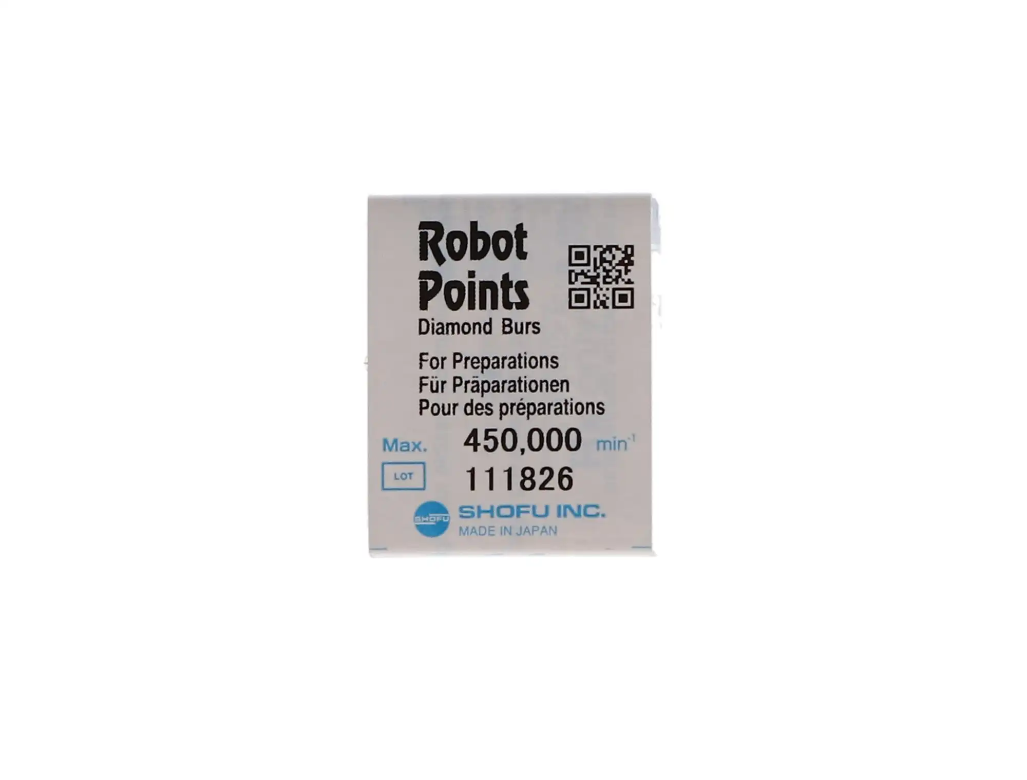 Shofu Robot Diamond Point FG, Round, ISO 001/014, 1.4 mm, Regular Grit, White, 0872-1 thumbnail 4