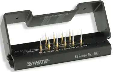 SS White Endo Safe End Carbide Bur, FG, Taper Round End, 1.8 mm Head Diameter, 24 mm Overall Length, 5/Pkg, ESE-018, 16042-5 thumbnail 2