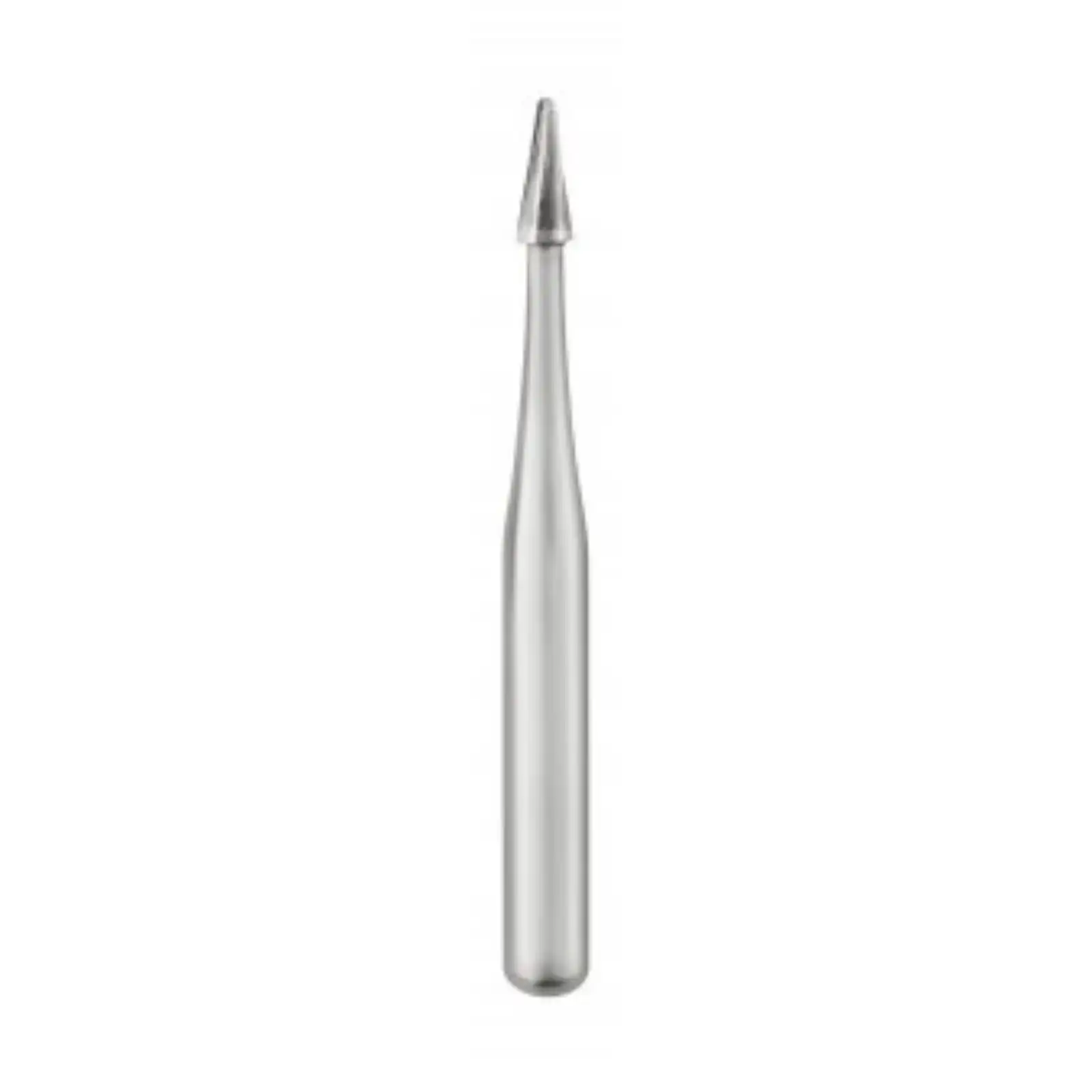 SS White Fissurotomy Carbide Bur, FGSS, Micro, Shallow Tapered Fissure (STF), 0.7 mm Head Diameter, 2.5 mm Head Length, Short Shank, 10/Pk, #18015 thumbnail 2