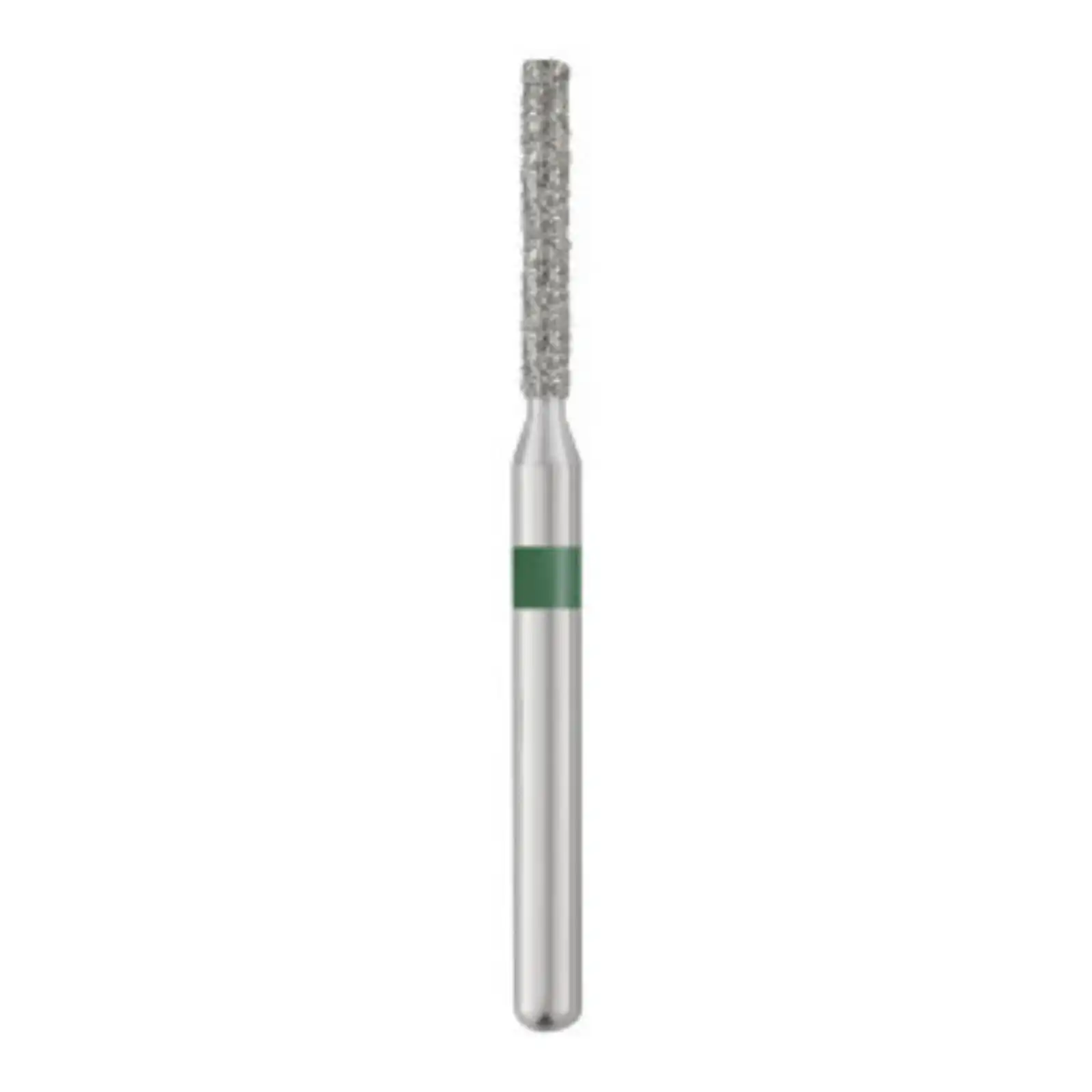 Piranha Diamond Single-Use Burs, FG, Flat End Cylinder, #837-012, 1.2 mm, Coarse, Green, 25/Pk, 837-012C - Piranha Diamond Single-Use Burs, FG, Flat End Cylinder, # 837-012, 1.2 mm, Coarse, Green, 25/Pk - Image 1