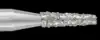 Piranha Diamond Single-Use Burs, FG, Flat End Taper, #845-012C, 1.2 mm, Coarse, Green, 25/Pk thumbnail 2