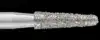 Piranha Diamond Single-Use Burs, FG, Round End Taper, #855-018C, 1.8 mm, Coarse, Green, 25/Pk thumbnail 2
