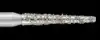 Piranha Diamond Single-Use Burs, FG, Round End Taper, #856-014, 1.4 mm, Medium Grit, Blue, 25/Pk, 856-014M thumbnail 2