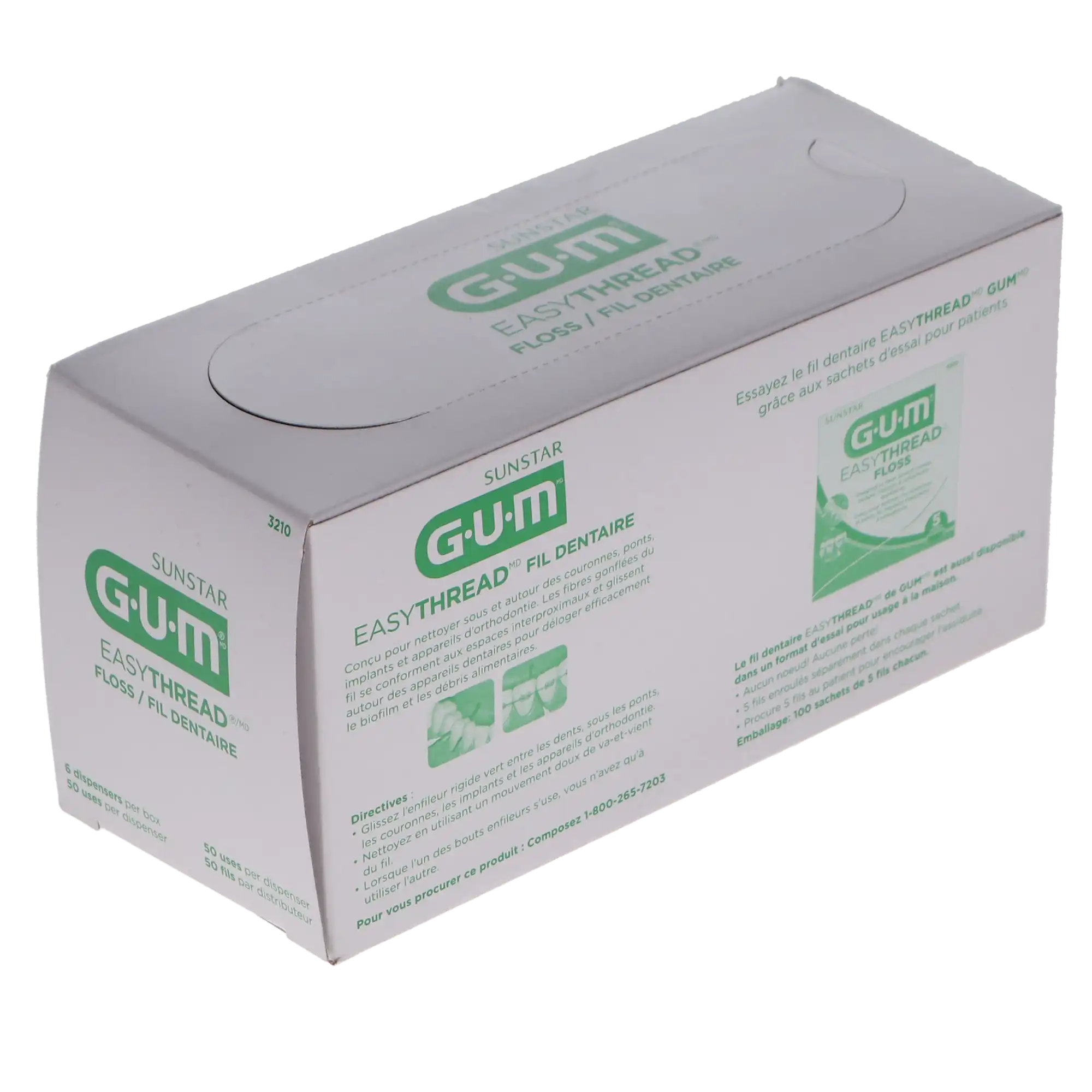 GUM EasyThread Floss Office Dispensers, 25 yd, 6/Box, 3210PQ thumbnail 5