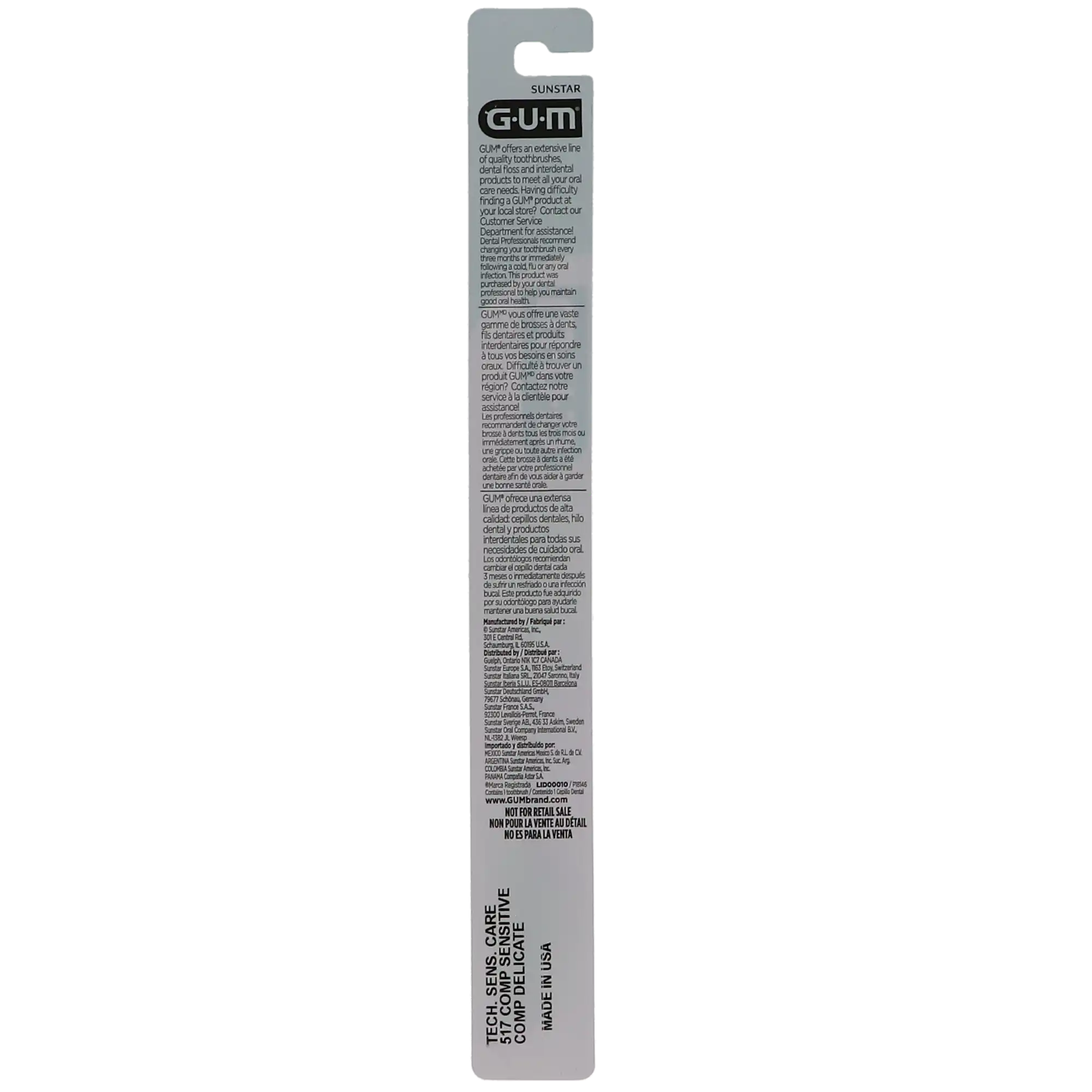 GUM Technique Sensitive Care Toothbrush, Compact, Ultra-Soft, 12/Box, 517PG thumbnail 8