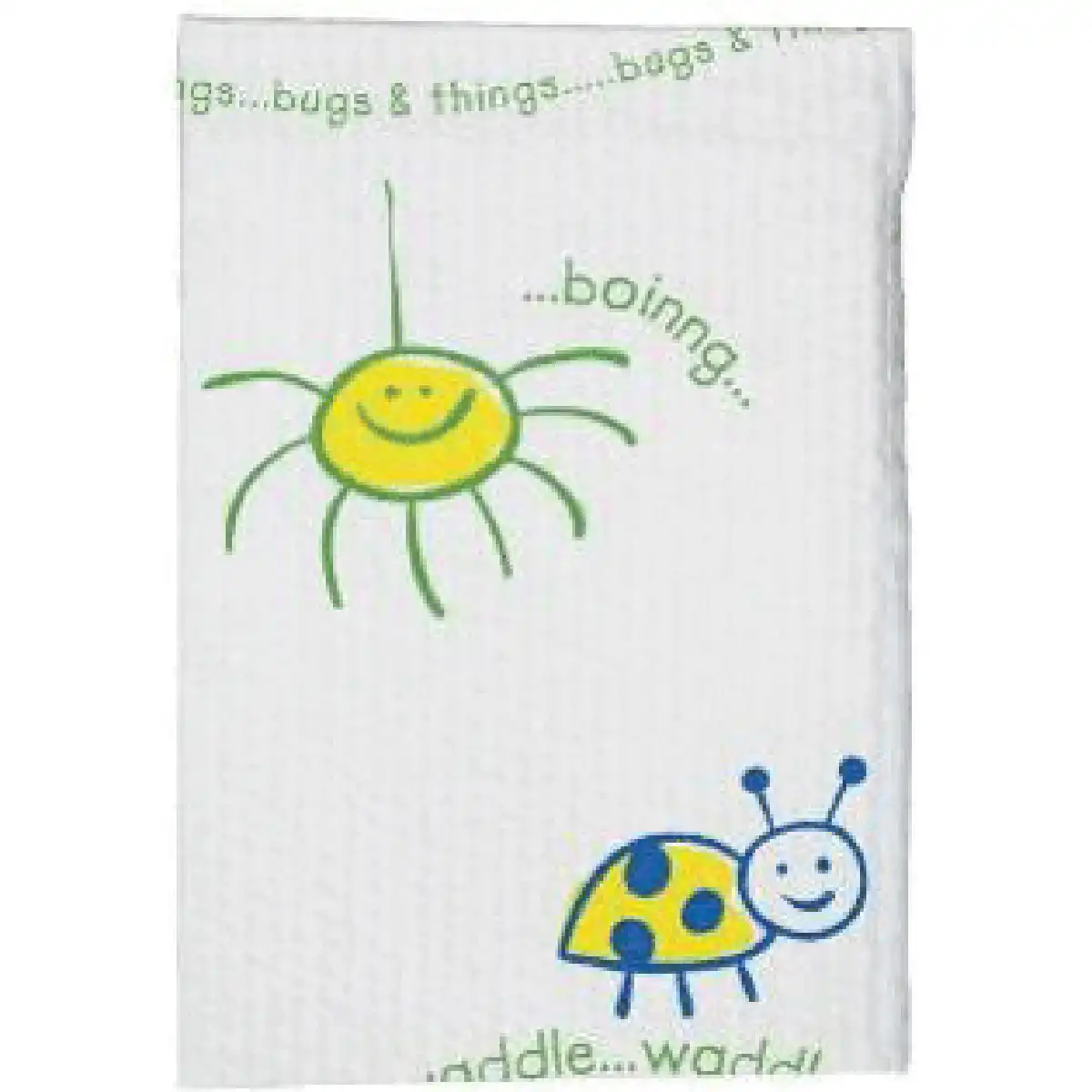 Tidi Choice Bugs & Things Patient Bib/Towel, 2-Ply Tissue with Poly Backing, Waffle-Embossed, 10" x 13", 250/Case, 981410 thumbnail 4