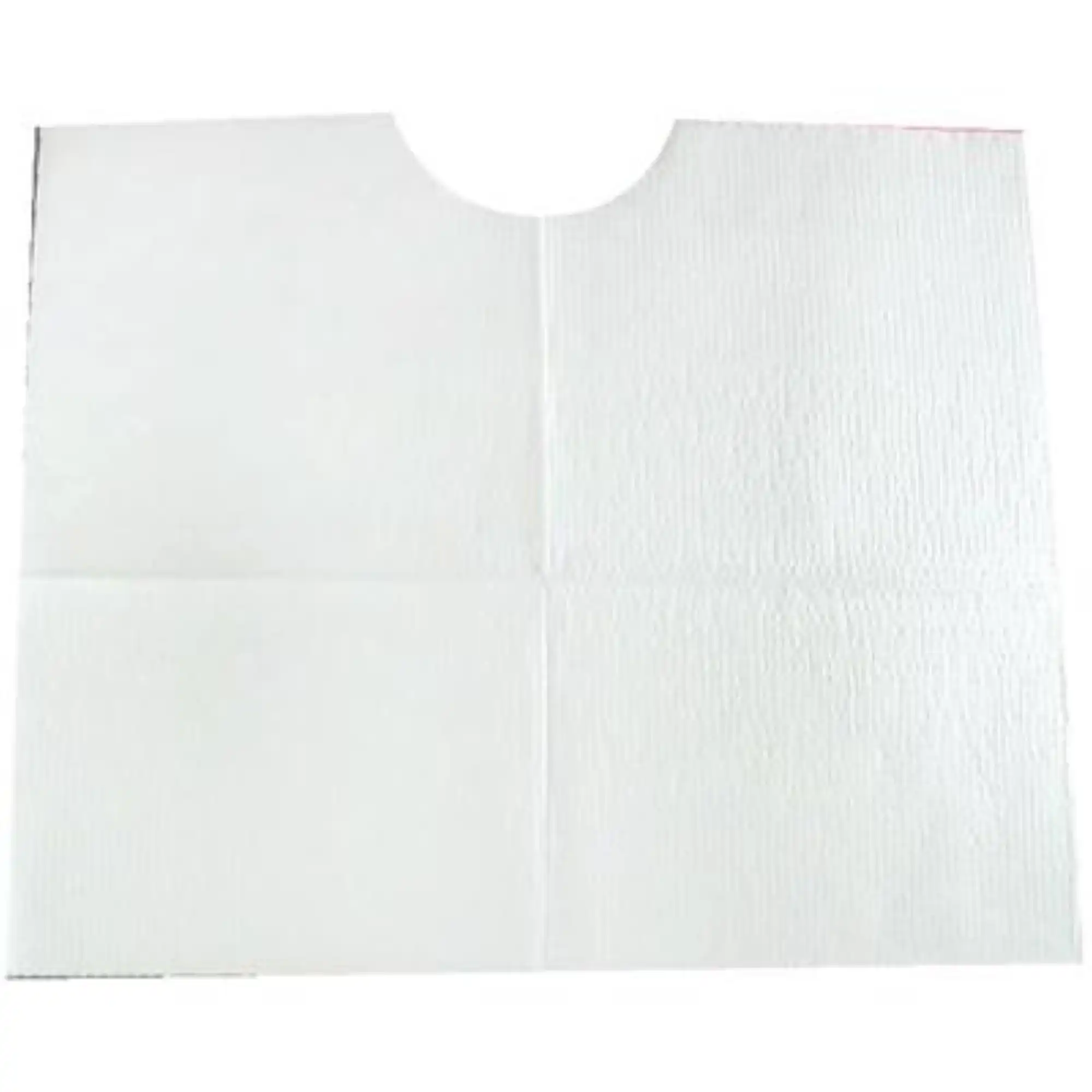 Choice Specialty Contour Neck Bibs, 2-Ply Tissue/1-Ply Poly, 17" x 18", White, 500/Pk, 917341 thumbnail 3