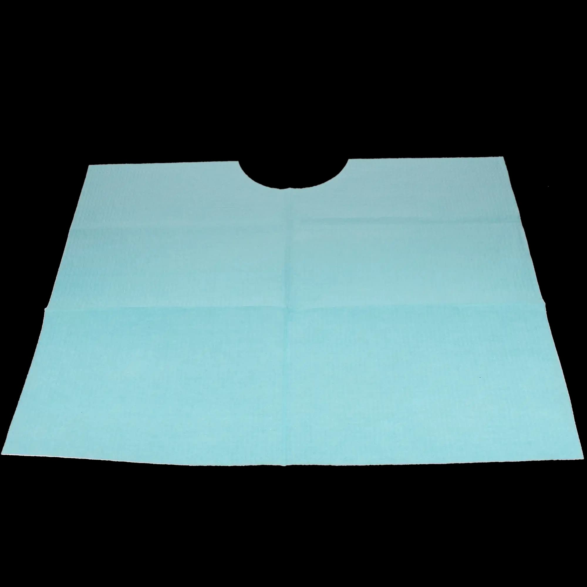 Tidi Products Ultimate Contour Neck Patient Bib, 3-Ply Tissue with Poly-Back, Blue, 18" x 22", 400/Case, 917903 thumbnail 4