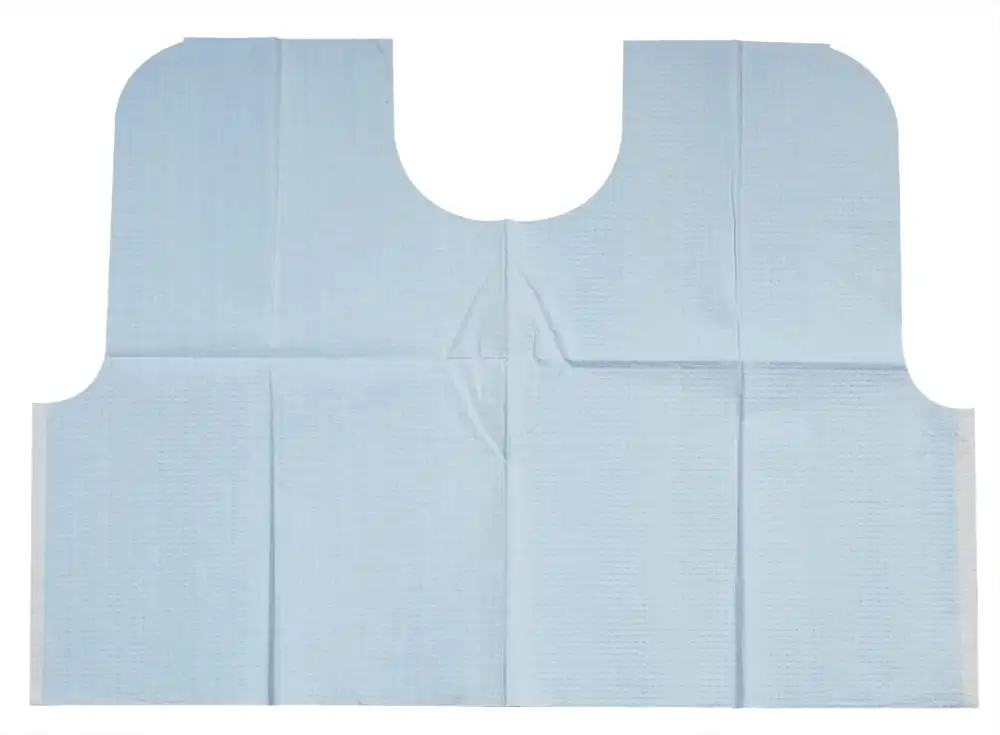 TIDI Everyday Endo/Prophy Bib, 29" x 21", Mauve, Tissue/Poly/Tissue, Contour Neck, 100/Case, 917486 thumbnail 4