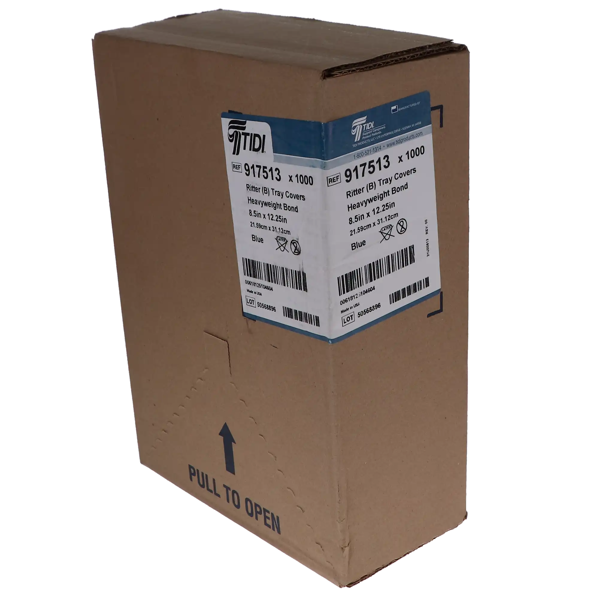 Tidi Choice Heavyweight Paper Tray Covers, Ritter B, 8.5" x 12.25", Blue, 1000/Case, 917513 thumbnail 7