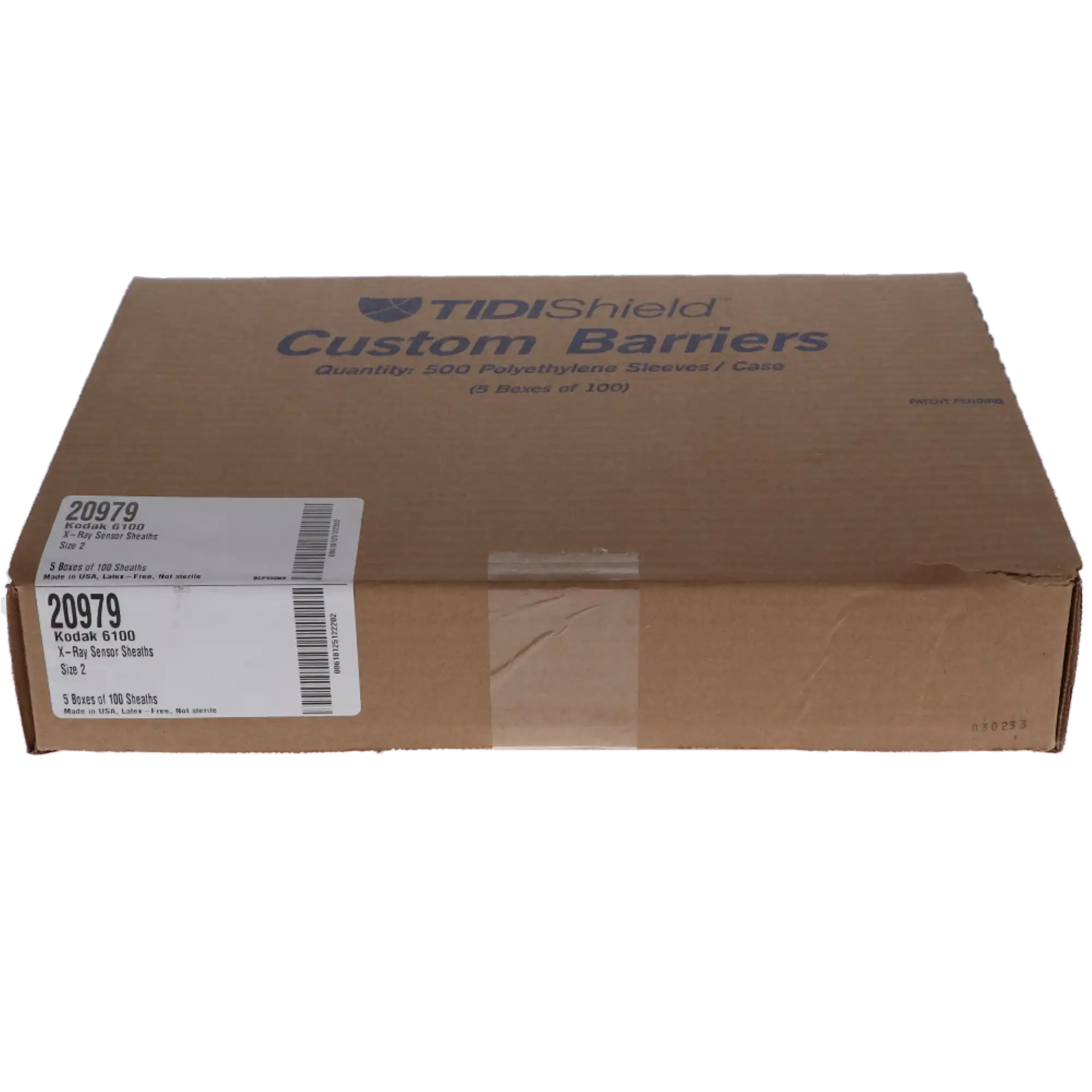 Tidi Custom Digital X-ray Sensor Sheath/Cover, for Carestream 6100 (Kodak) Size #2, Clear Plastic, 100/Box thumbnail 4