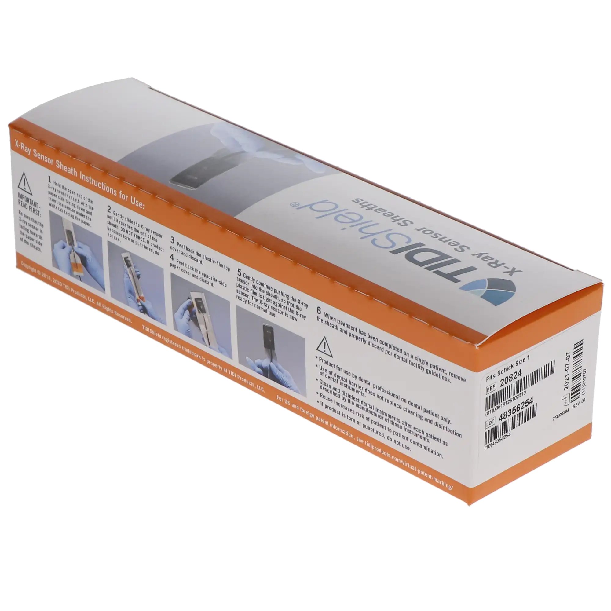 Tidi Digital X-Ray Sensor Sheaths for Schick, Size 1, 100/Pk thumbnail 2