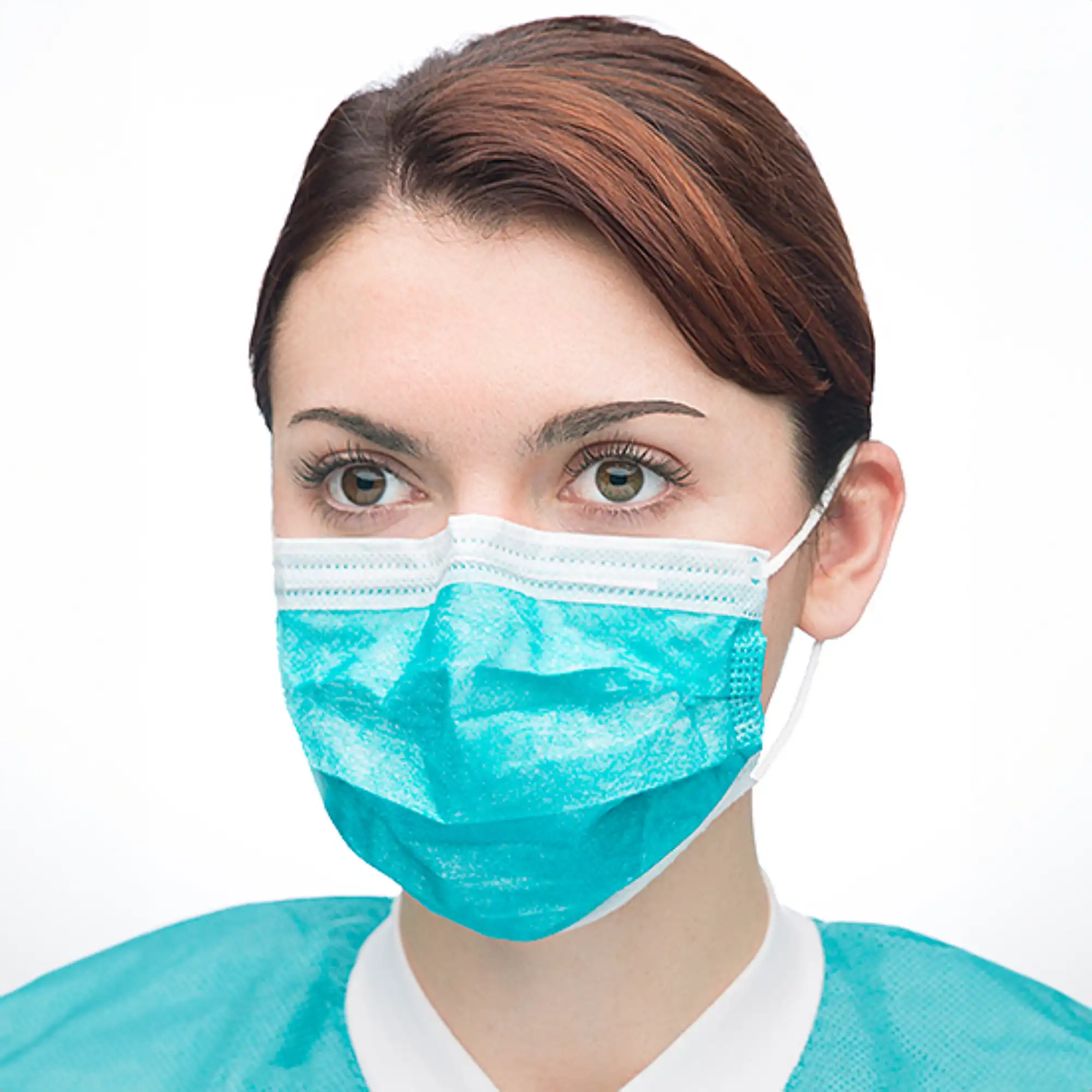 ValuMax Ultra 3-in-1 Earloop Mask, ASTM Level 3, Teal, 50/Box, 5630E-TE - Ultra 3-in-1 Earloop Mask 50/Bx Teal - Image 1