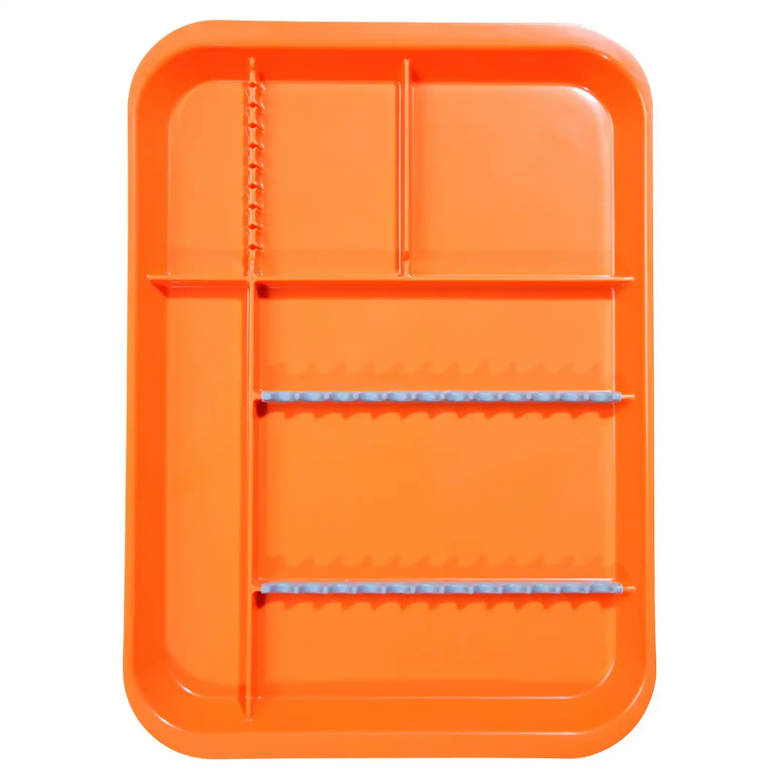Zirc B-Lok Divided Setup Tray, Size B, Neon Orange, 13-3/8" x 9-5/8" x 7/8", 1/Pk, 20Z451Q - Zirc Divided B-Lok Setup Tray - Image 1