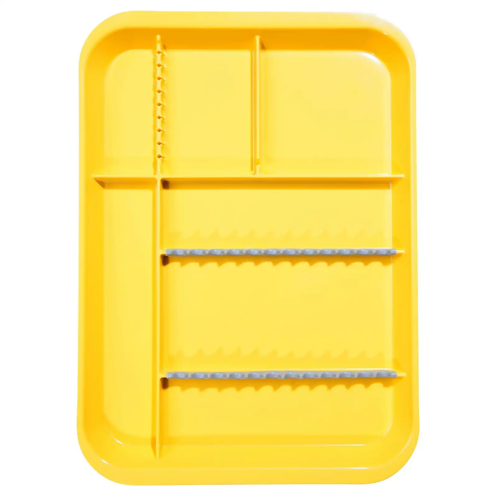 Zirc B-Lok Divided Setup Tray, Size B (Ritter), Neon Yellow, 13-3/8" x 9-5/8" x 7/8", 20Z451O - Zirc Divided B-Lok Setup Tray - Image 1
