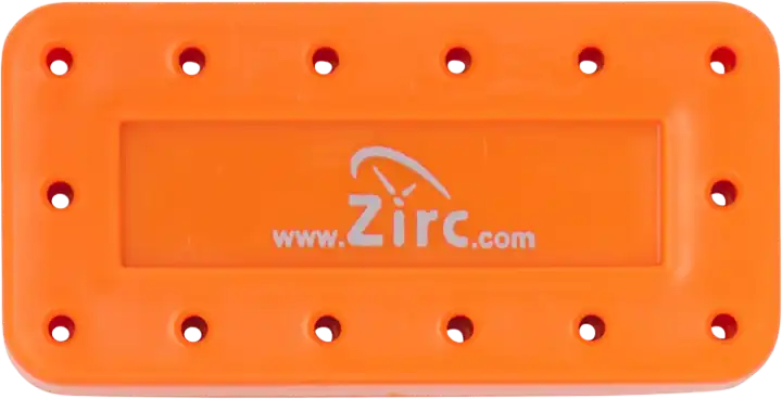 Zirc 14-Hole Magnetic Bur Block, Neon Orange, 50Z403Q, 1/Pk thumbnail 2
