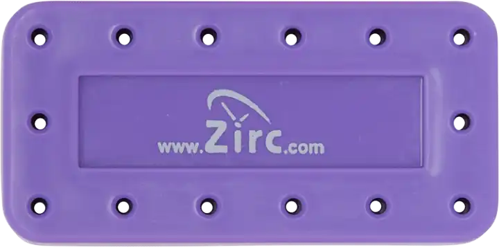 Zirc 14-Hole Magnetic Bur Block, Neon Purple, 50Z403R, 1/Pk thumbnail 2