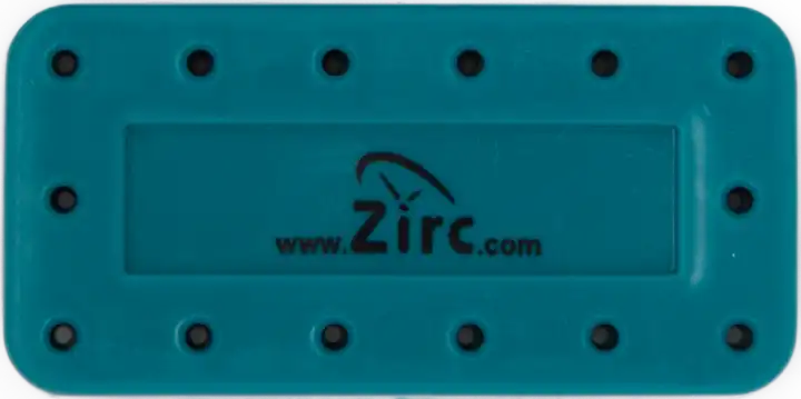 Zirc 14-Hole Magnetic Bur Block, Teal, 50Z403J, 1/Pk thumbnail 2