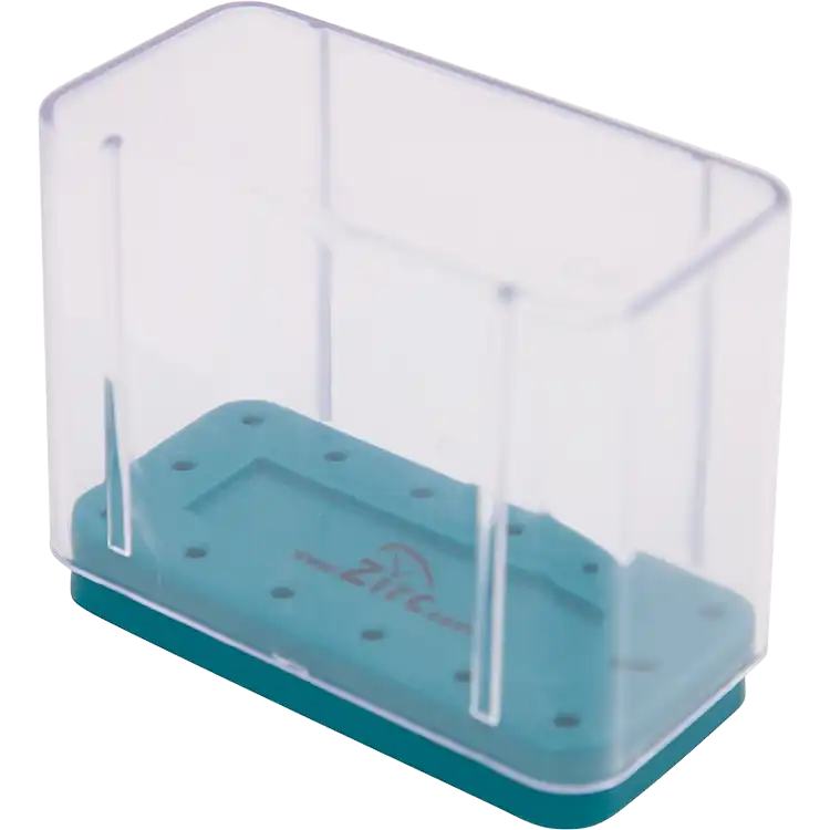 Zirc Magnetic Bur Block 14-Hole Cover, 2" High for HP Lab Burs, Clear, 1/Pk, 50Z405 thumbnail 2