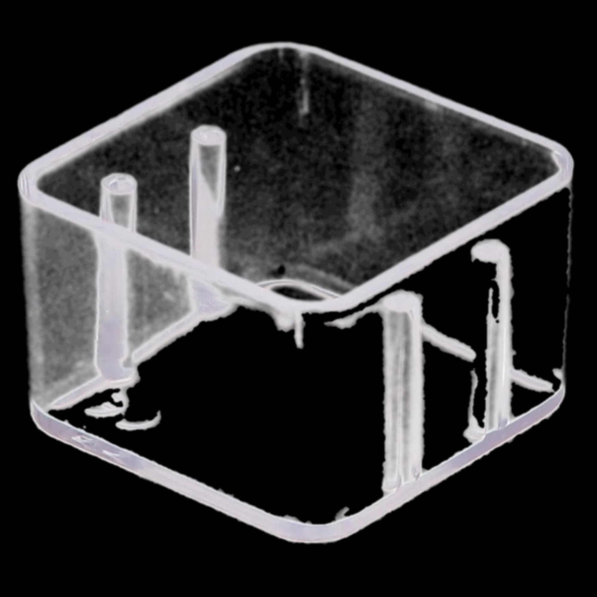 Zirc 8-Hole Magnetic Bur Block Cover, 1" High, Clear, 1/Pk, 50Z401 thumbnail 3
