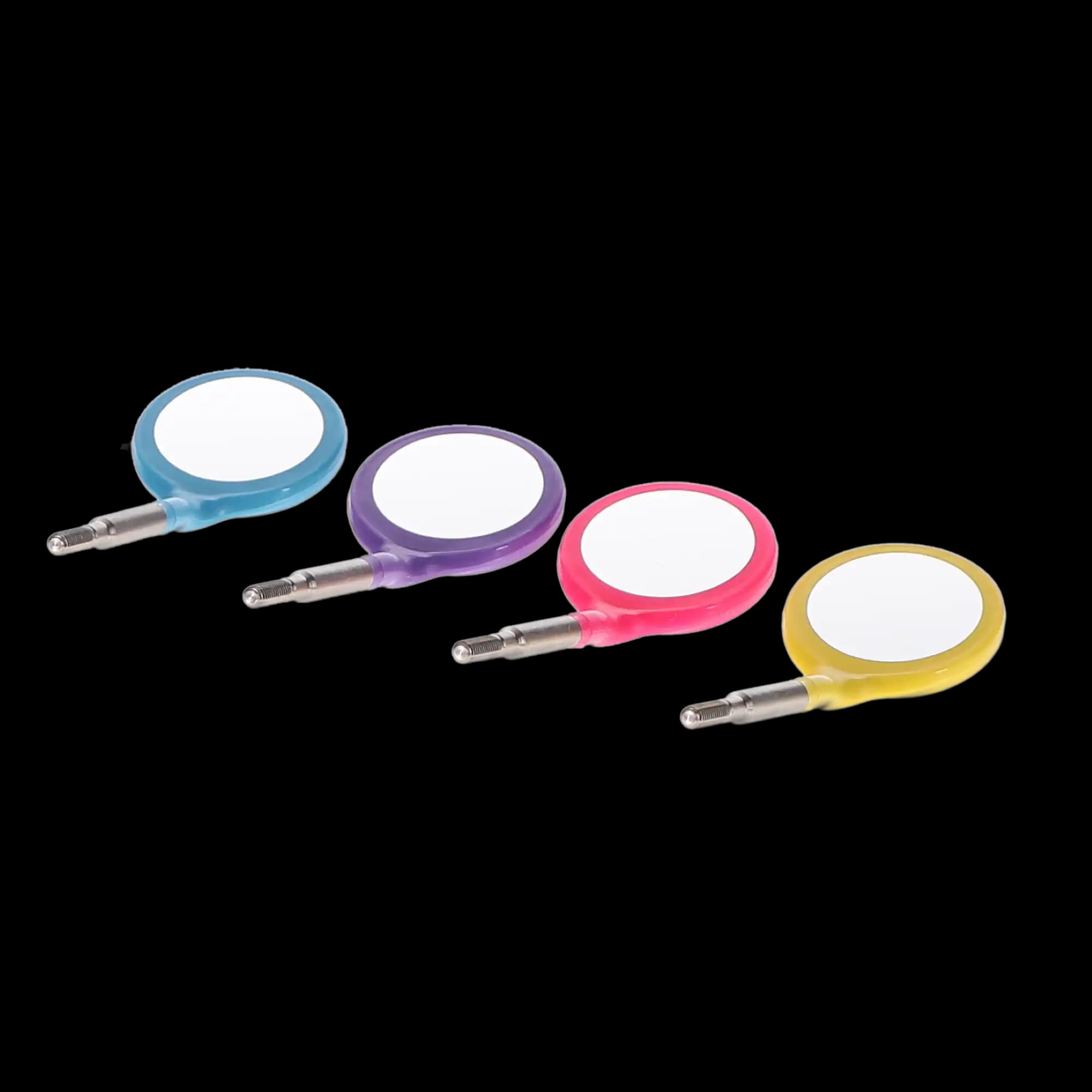 Zirc Crystal HD® Resin Mouth Mirror Double Sided Heads, #4 (22mm), Cone Socket, Assorted Neon, Pack of 4, 50Z374NEON thumbnail 2