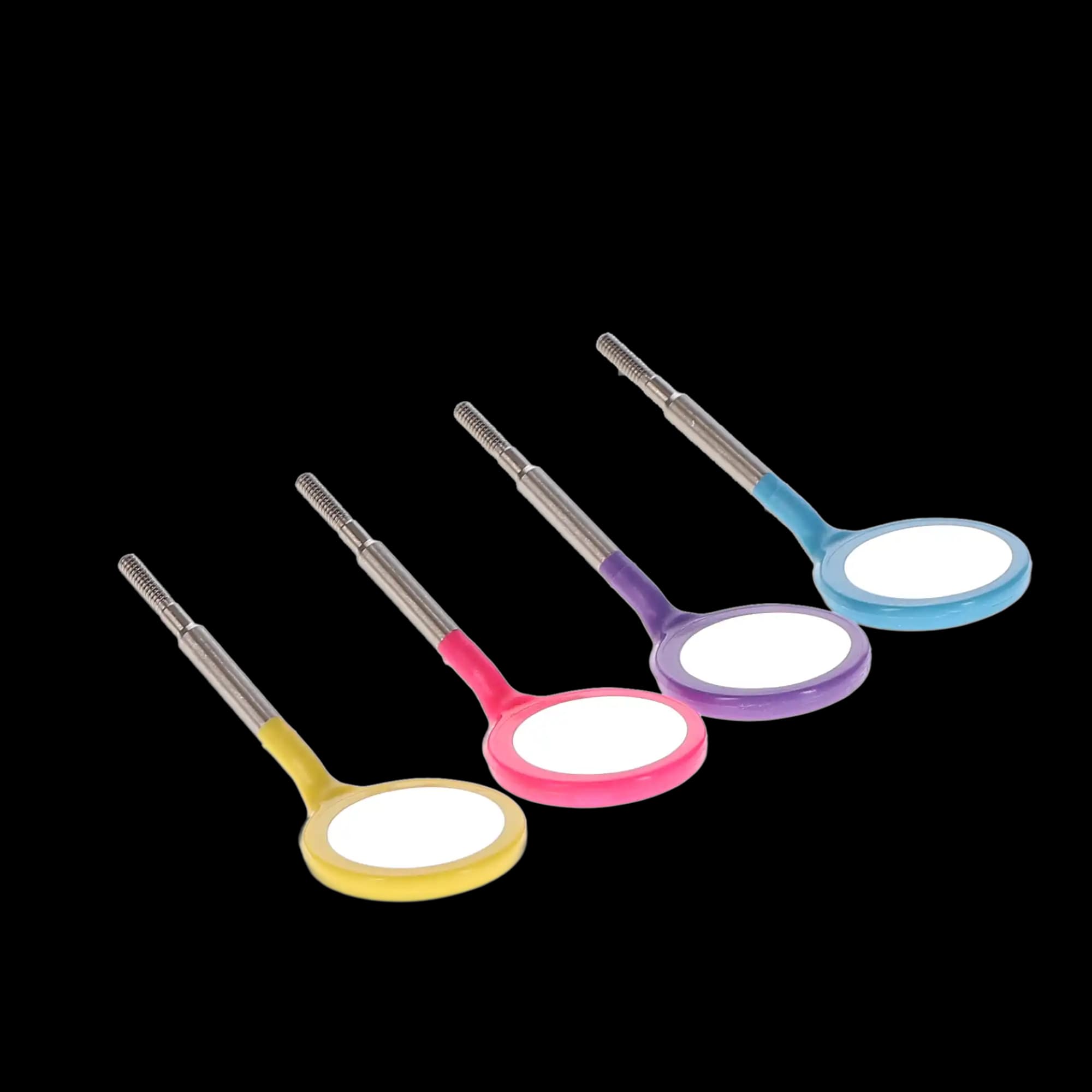 Zirc Crystal HD® Resin Mouth Mirror Double Sided Heads, #4 (22mm), Cone Socket, Assorted Neon, Pack of 4, 50Z374NEON thumbnail 3