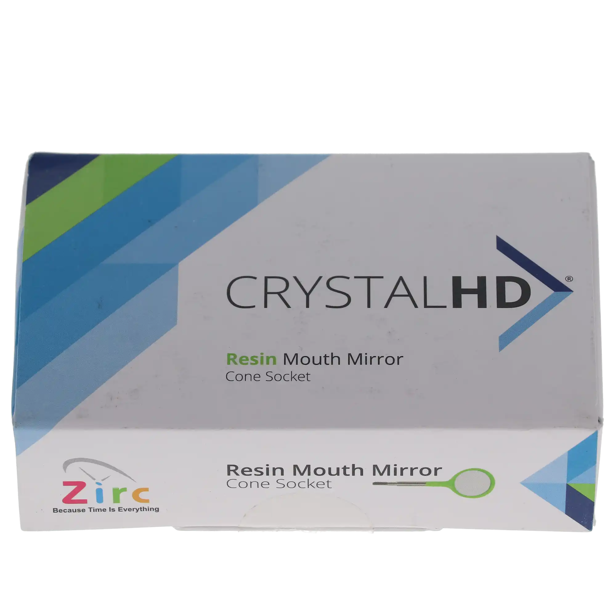 Zirc Crystal HD® #5 Blue Resin Mouth Mirror Screw-On Heads, Cone Socket, 12/Pack, 50Z372B thumbnail 5