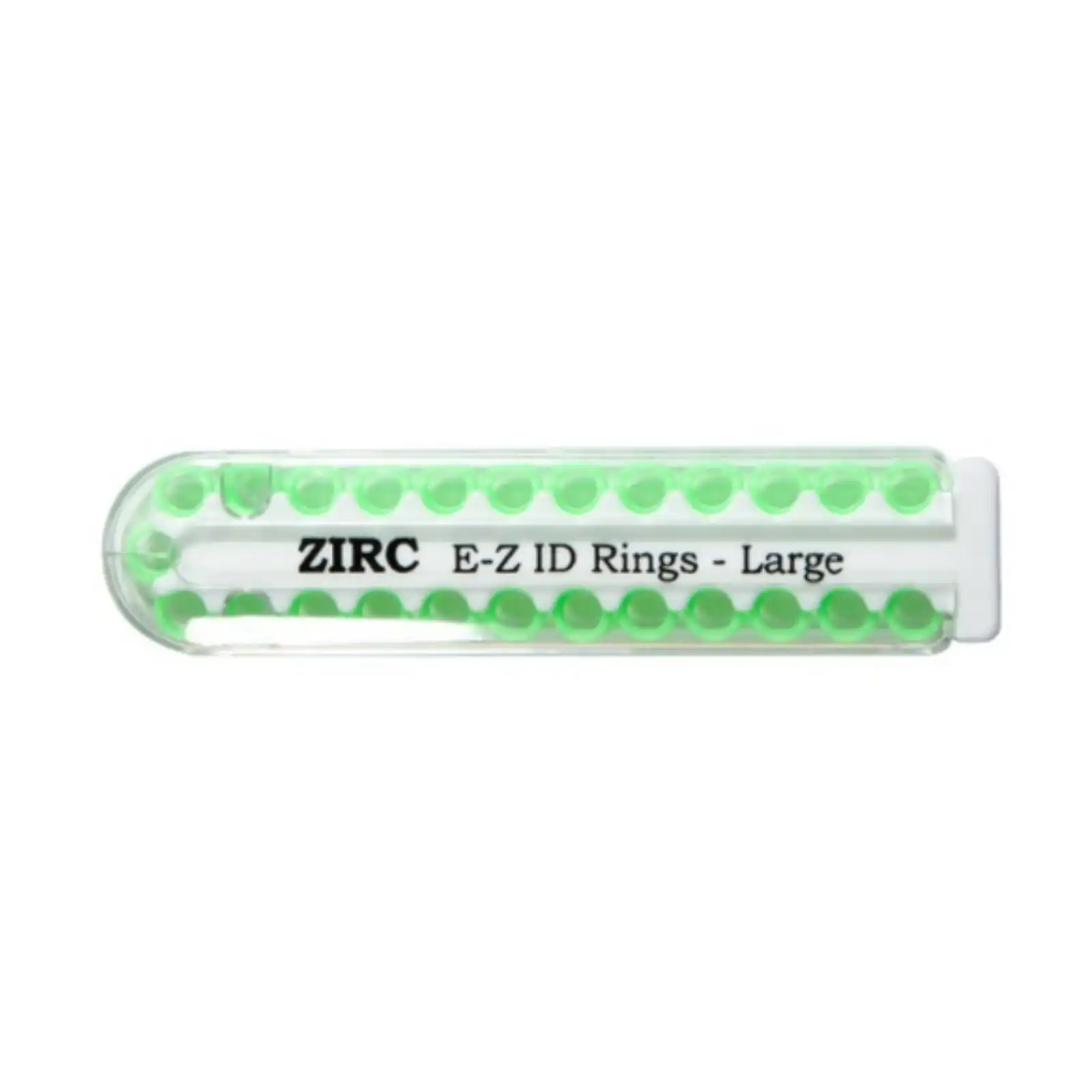Zirc E-Z ID Instrument Rings, Large, Neon Green, 25/Pack, 70Z200P - Neon Green E-Z ID Rings Large Pack of 25 - Image 1