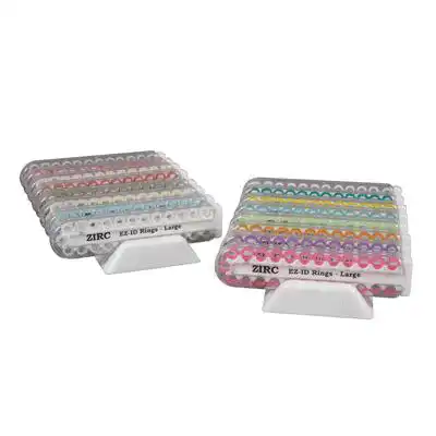 Zirc E-Z ID Instrument Rings, Small 1/8" Assorted Neon, 200/Pk, 70Z110 thumbnail 2