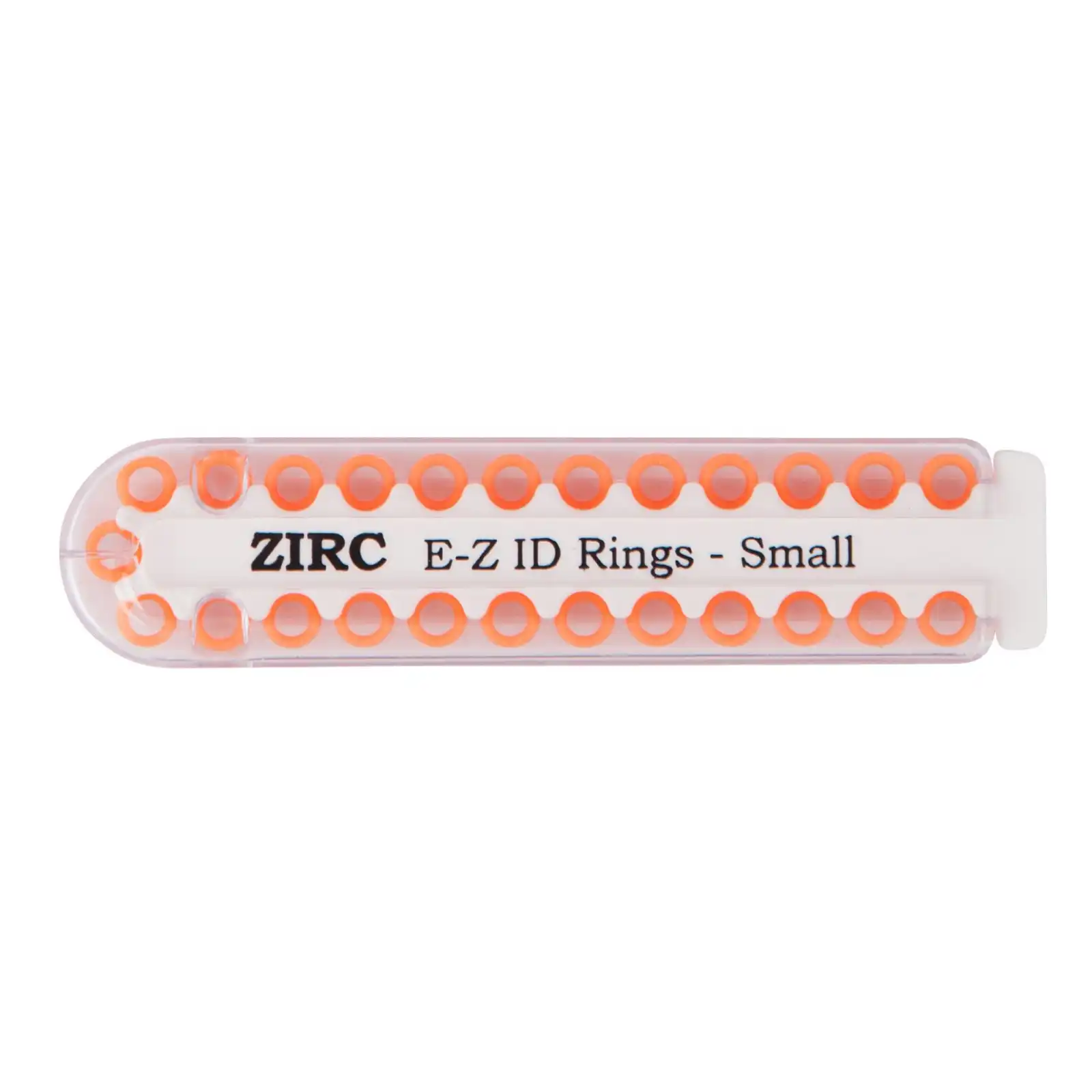 Zirc E-Z ID Instrument Rings, Small, Neon Orange, 25/Pack, 70Z100Q - Neon Orange E-Z ID Rings Small Pack of 25 - Image 1