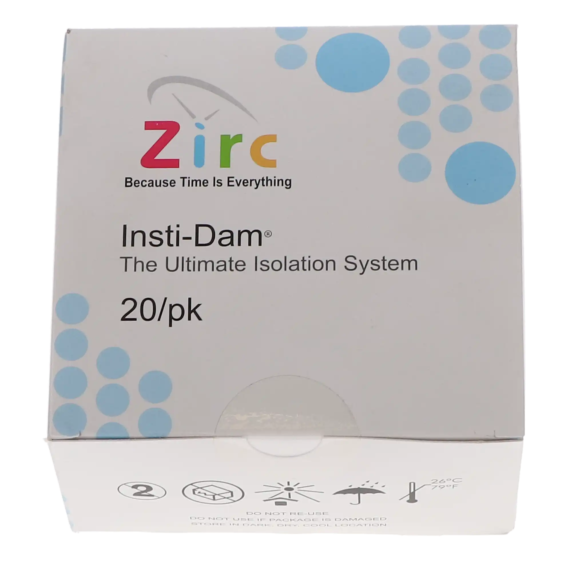 Zirc Insti-Dam Latex-Free Dental Dam with Built-in Frame, Blue, 4-1/4" Diameter, 20/Pack, 50Z459 thumbnail 5